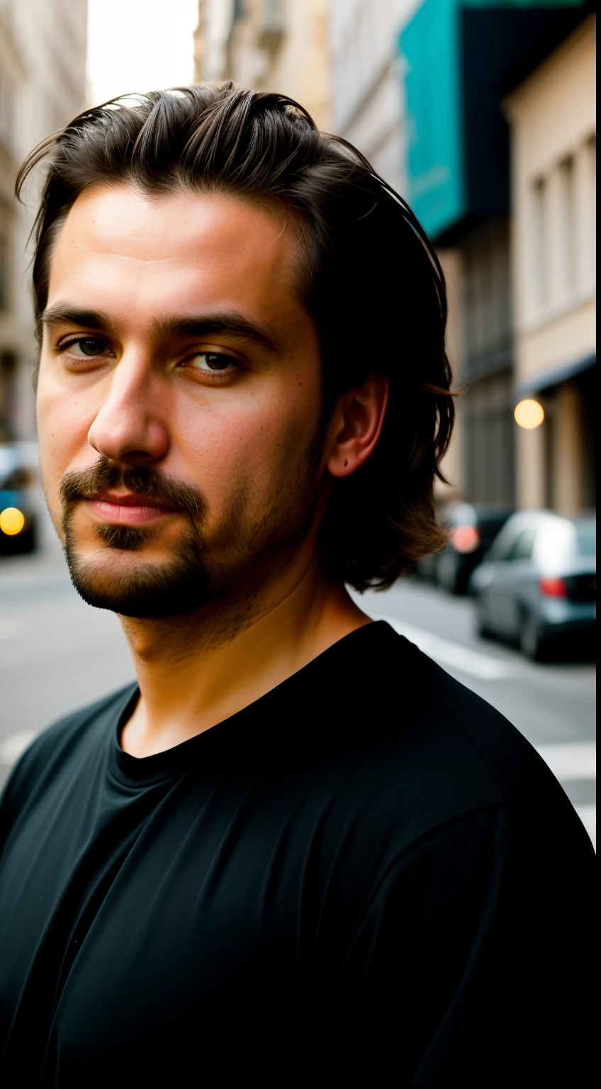 /imagine prompt: A 33 year old man with a goatee and a black shirt, a character portrait by Tibor Czorba, behance contest winner, les nabis, behance hd, studio photography, 16k, closeup, extraterrestrial, futurism, urbancore, 3d, cinematic, documentary photography, octane render, photorealistism, street photography, sunlit, soft lighting, radioluminescence, 🌞, 🍅, tomboy
