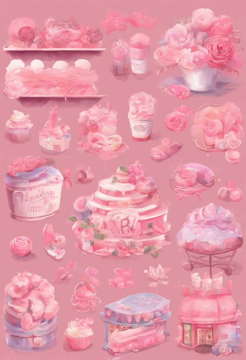 Logotipo de confeitaria rosa pastel