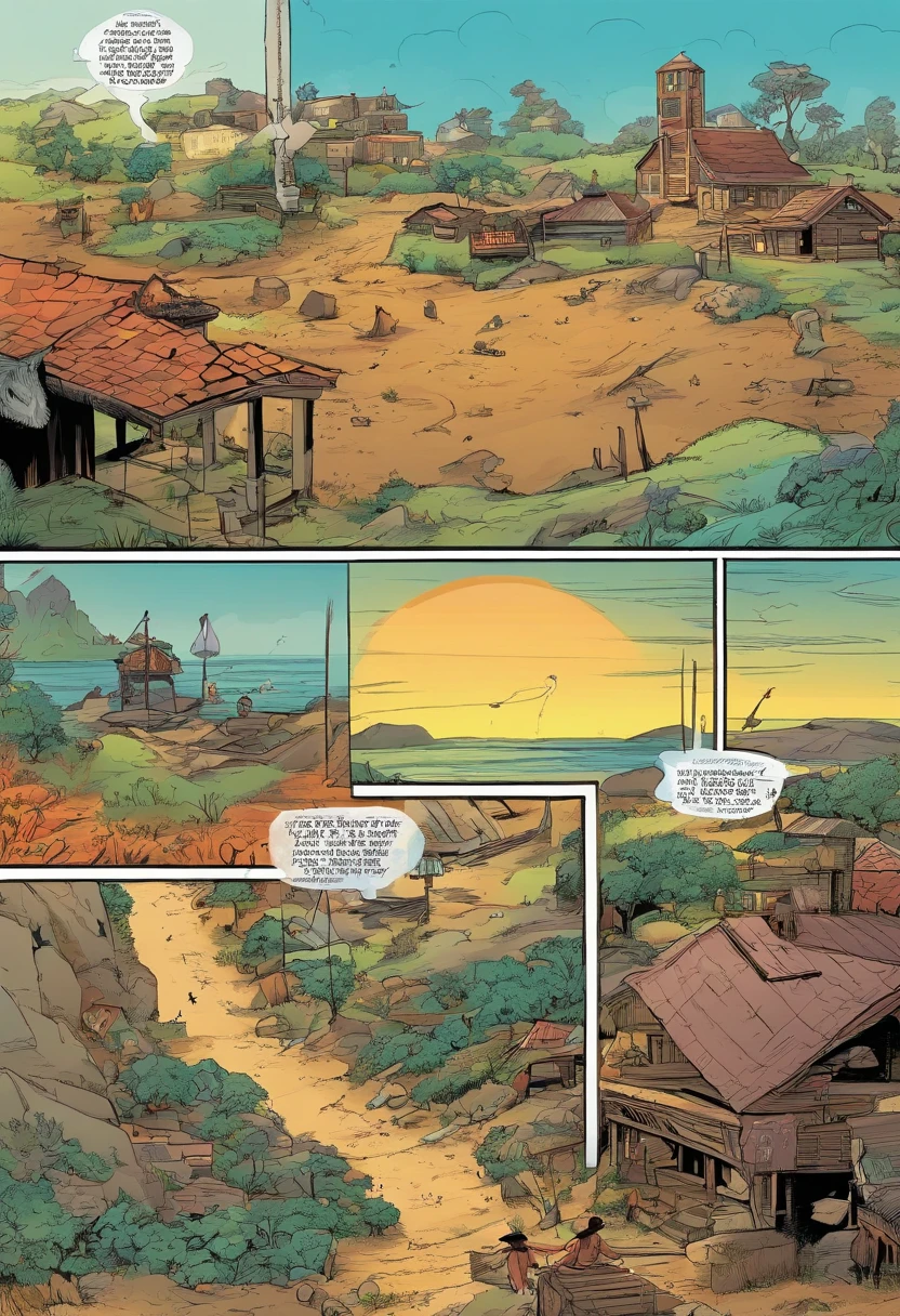 Quadrinhos americanos, The comic is presented in several irregular panels with colors. a morte do homen corvo
