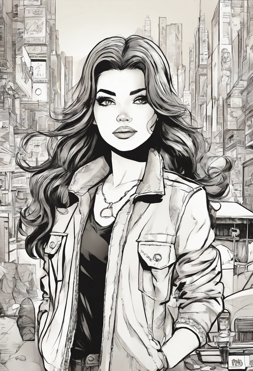 Mujer adolescente hermosa.chaqueta de cuero