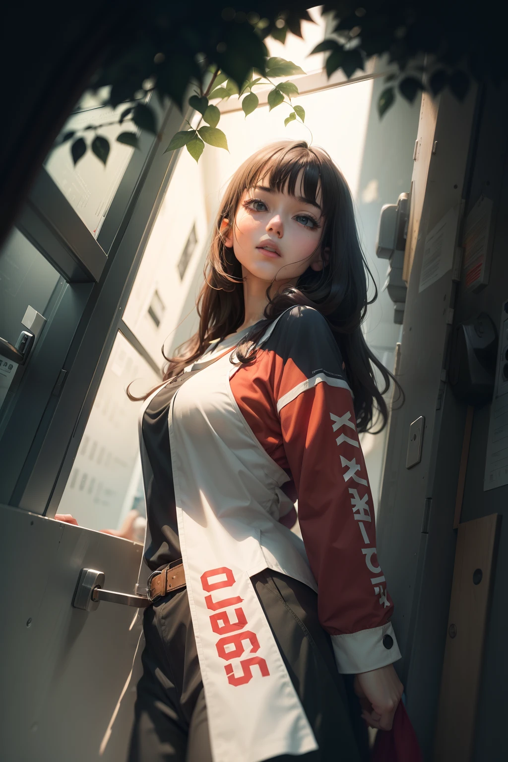 Masterpiece, best quality, high quality 8k wallpaper, high detail, 1 busty girl, wearing three-point color mood clothes, m-leg posture squatting, positive perspective, revealing privacy