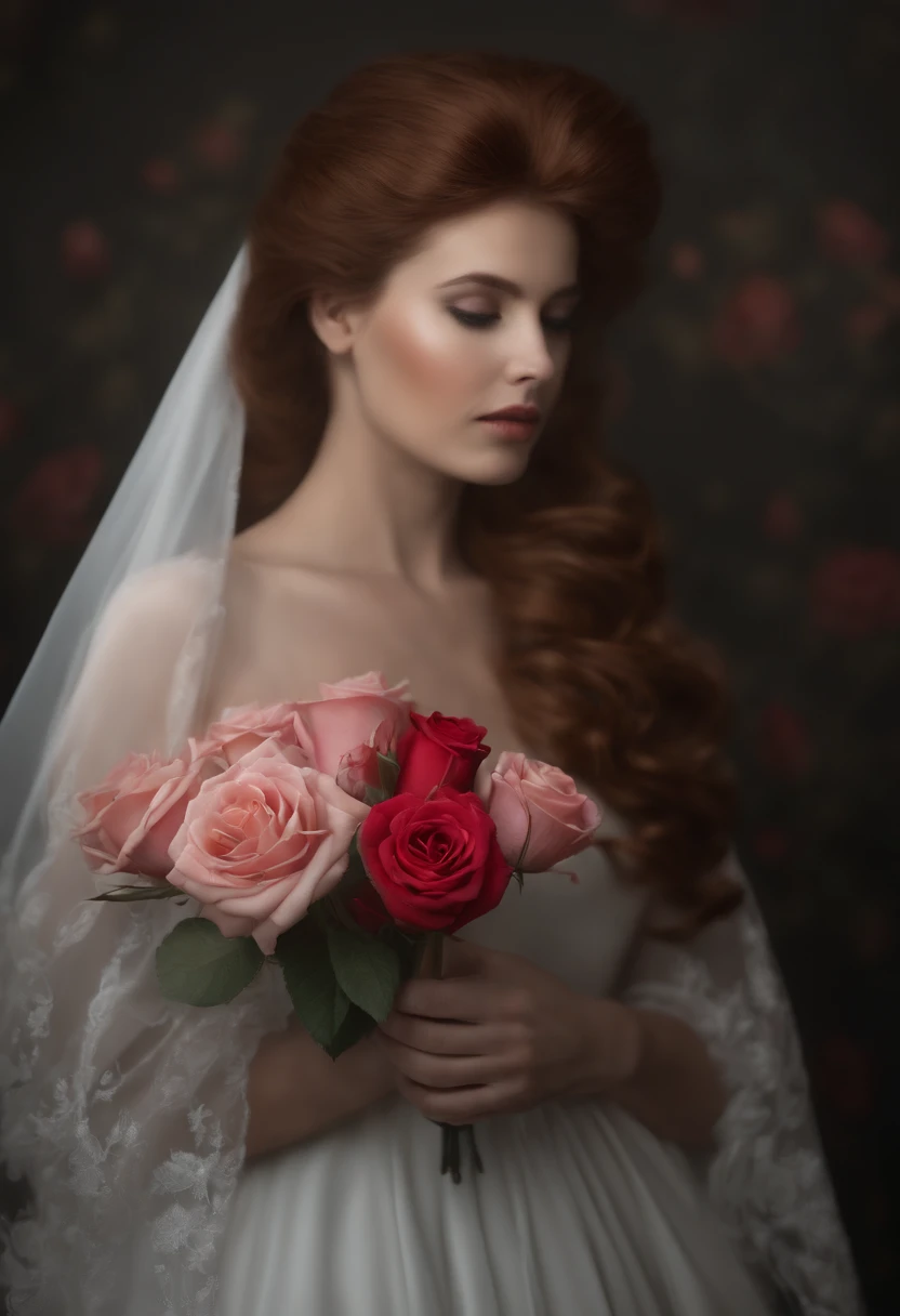 mUJER SEXY, GORDA EN VESTIDO BLANCO CON GRANDES DIBUJOS DE ROSAS , DE CUERPO ENTERO, Foto realista, dynamic  lighting, Artstation, poster, volumetric illumination, Caras muy detalladas, 4 K, Premiado, 1Chica, En la oscuridad, Sombra profunda, Clave baja, Cabello largoPaul Barson
  Loretta Lux
Jeanloup Sieff STYLE