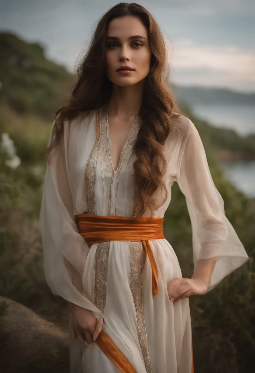 Patsupatsu dress vestments Young daughter knee high Thin fabric Lifted up Thin and transparent Clear lines buttocks The posture is about to collapse, so the old man holds the hip