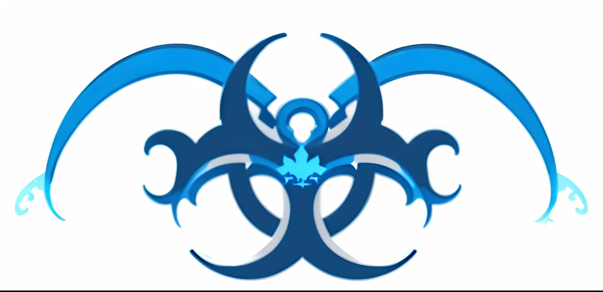 Marine biologic weapons division logo, Marine Biohazard Art Logo, Black and Dark Blue Background, Bright Blue, Simple, Ultra Detailed, Detailed Drawing, Vectorization, Silhouette, 8k, One piece Marine logo, Biohazard