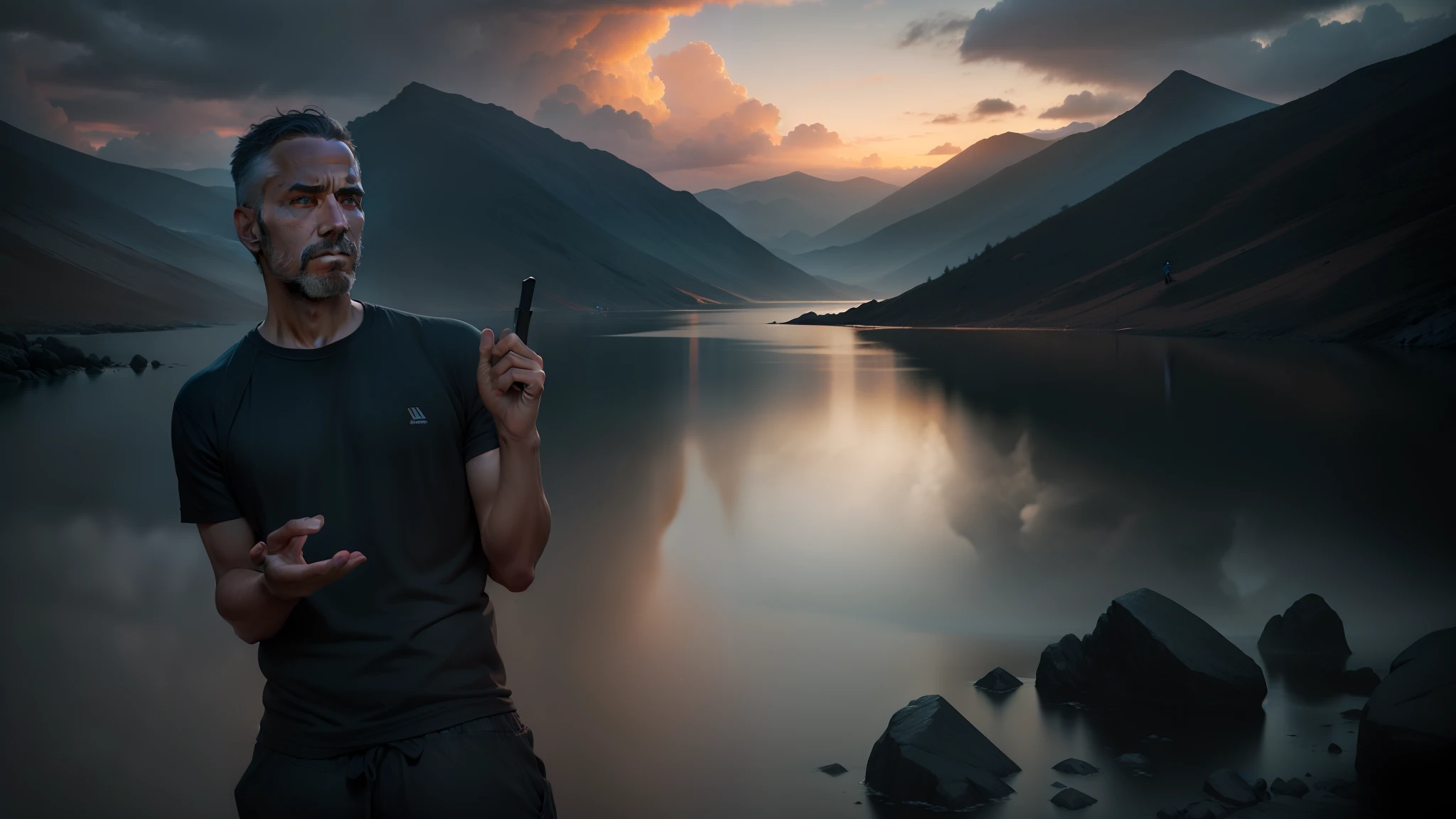 Create an image that represents the concept of overcoming challenges. About the price, Visualize an individual standing at the beginning of a steep, caminho acidentado, symbolizing life's obstacles. The character is looking up, With determination in his eyes, Ready to start the journey of overcoming.
The characteristics of the scenery should include a mountainous environment with rocks and challenging trails. There may be dark clouds in the sky, sugerindo dificuldades futuras. No entanto, em contraste com esse ambiente desafiador, Include elements that represent hope and perseverance, like a gentle sunrise beginning to illuminate the horizon.
Be sure to capture the emotion of the moment, showing determination on the main character's face. As pinceladas devem transmitir a textura das rochas e a mistura de cores do amanhecer. You can add small details, como uma mochila ao lado do personagem, indicating the preparation, e flores resilientes crescendo nas fendas das rochas, symbolizing the life force.