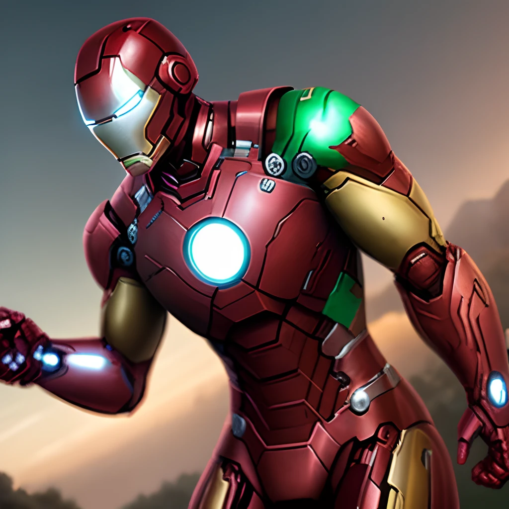 Black and green ironman