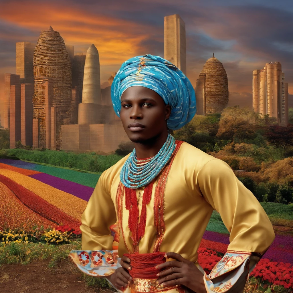 color photo of "New Nigeria"
A vibrant tapestry of diversity, where the traditional dances of the Yoruba blend with the rhythmic beats of the Hausa, and the colorful attire of the Igbo contrasts against the modern skyline. A melting pot of cultures, united in the pursuit of progress and harmony.
—c 10 —ar 2:3