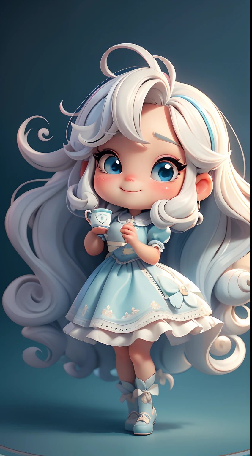 Create a cute chibi loli version of the Alice character in an 8K resolution.
Boneca Chibi Alice: She should look adorable and cute, Keeping the iconic elements of the original character. A Alice loli chibi deve ter um rosto redondo com olhos grandes e brilhantes, long eyelashes and rosy cheeks. Seus cabelos devem ser curtos e em tons vibrantes de loiro ou castanho claro.
Vestido encantador: Vista a Alice loli chibi com um vestido fofo e elegante em tons de azul, vermelho ou branco. O vestido pode ter babados, lace and details that refer to the theme of Wonderland. Add loops or ribbons to add a touch of delicacy.
Avental e Arco: Acrescente um avental branco sobre o vestido da Alice chibi, tied at the waist with a delicate bow. O avental pode ter pequenos detalhes como bolsos ou bordados sutis.
Meias e Sapatos Fofos: Complete o visual da Alice chibi com meias listradas em azul e branco ou com detalhes divertidos. On the feet, coloque sapatos fofos de boneca, com amarras ou fivelas.
magical accessories: Add lovely accessories to Alice chibi, like a bow in the hair or a tiara with Wonderland-themed details. You can also include a pocket watch or a cup of tea in your hands.
Certifique-se de adicionar sombras, texturas e detalhes nos cabelos, Alice chibi's clothes and accessories to make her even more adorable and charming. Give him a curious expression and a sweet smile on his face, capturing the essence of the character in a delicate and charming way.