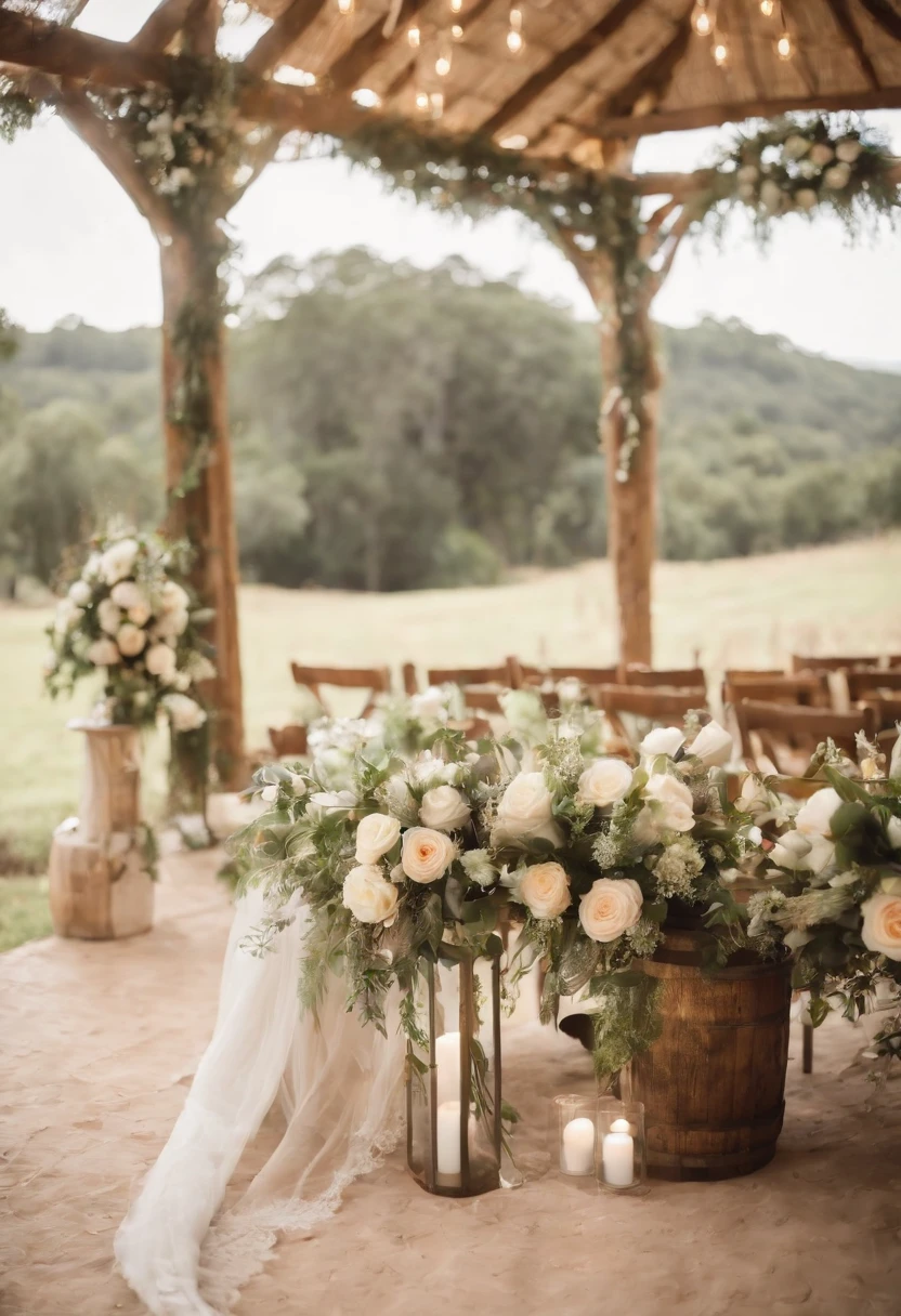 altar casamento rustico em fazenda, Farm wedding decoration, rustic wedding, casa de fazenda de fundo, altar
