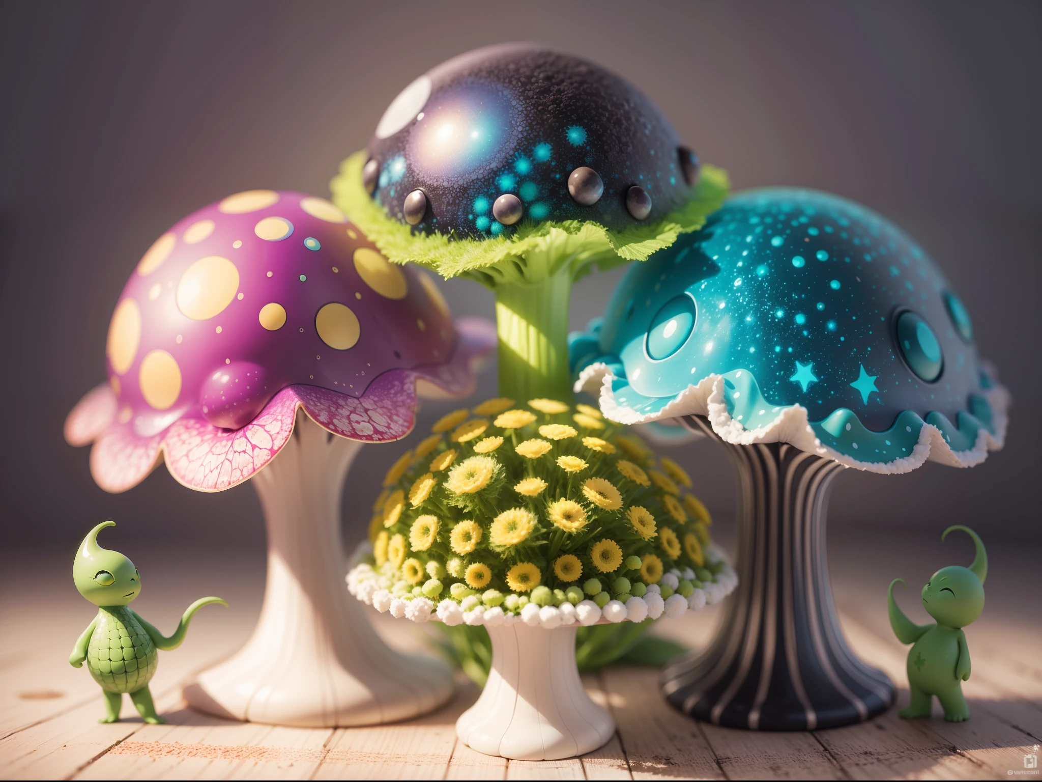 8k , viele details , hyperrealistisch , alien , deviantart , psycedelic , mandelbrot fraktal , dichter und Bunter Pilzwald , viele Pilze psycedelic , unbekannter Planet , fremde Welt , Bei Nacht viele sterne , viele bunte farben , Bold colors , neon farben , dynamisches Licht , Mushroom , Pilze , Pilzwelt , psycedelic Alien:1.2