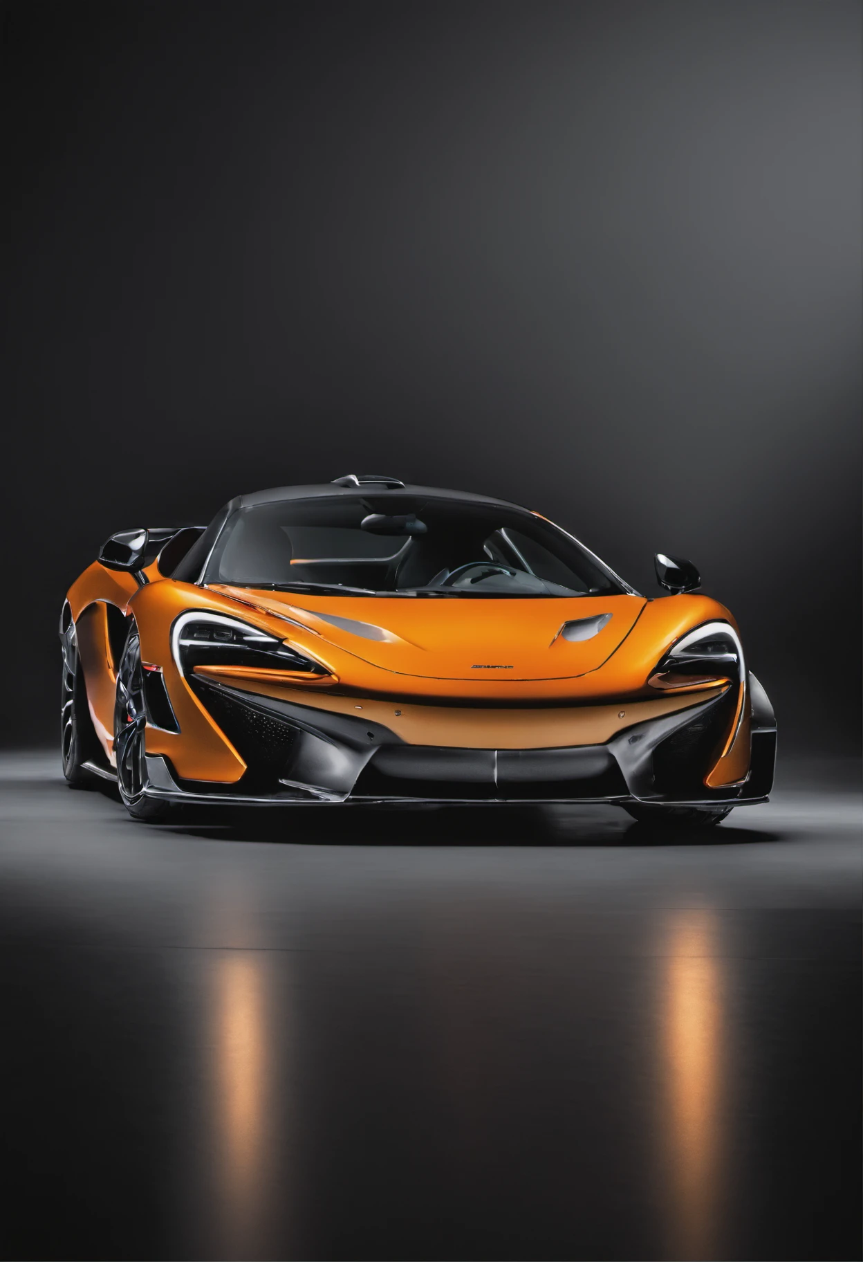 mclaren 600LT, side view, in the style of hasselblad 1600f, contoured shading, single object, dramatic lighting, dark palette --ar 9:18 --s 750