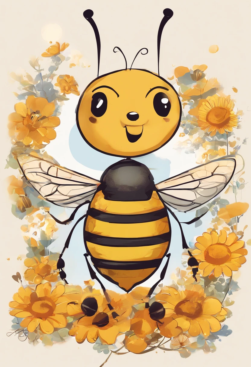 A cartoon bee with honey and a heart, Abelha feliz, Abelhas, (abelha), colmeia de mel e abelhas, mel, vestindo mel, feito de abelhas, que!, mel pingando, abelha, abelha grande, feito de mel, pingando mel, 🐿🍸🍋, 🪔 🎨;🌞🌄, abelhas cobrindo todo o corpo