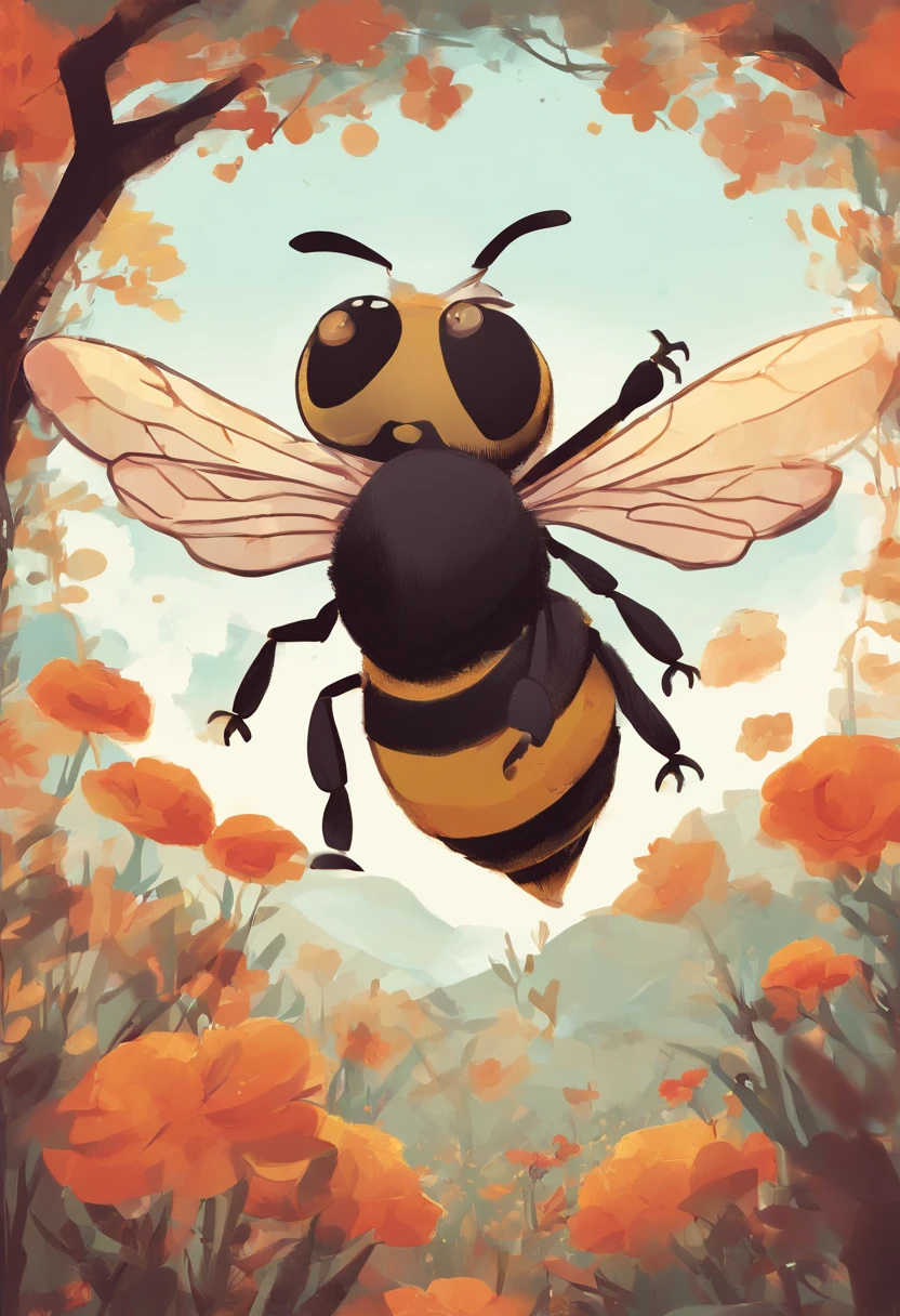 A cartoon bee with honey and a heart, Abelha feliz, Abelhas, (abelha), colmeia de mel e abelhas, mel, vestindo mel, feito de abelhas, que!, mel pingando, abelha, abelha grande, feito de mel, pingando mel, 🐿🍸🍋, 🪔 🎨;🌞🌄, abelhas cobrindo todo o corpo