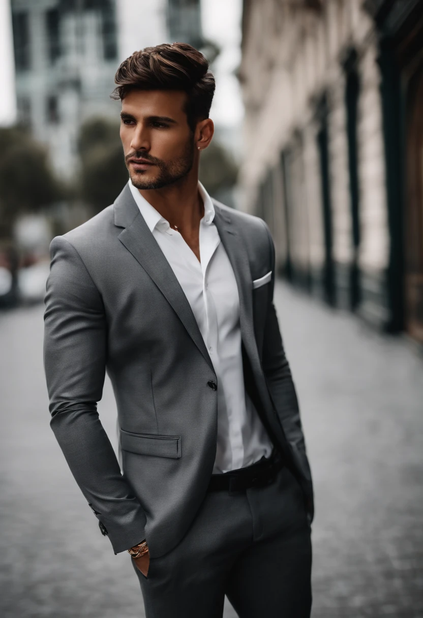 arafed man in a white shirt and black pants standing in a room, roupas sob medida, grey pants and black dress shoes, apelo masculino alta moda, Vestido Formal, Homem magro com pele negra, careca, Macho bonito, male proportions, bonito e elegante, black suit pants, modelo masculino, modelo posando, with a business suit on, bonito e atraente