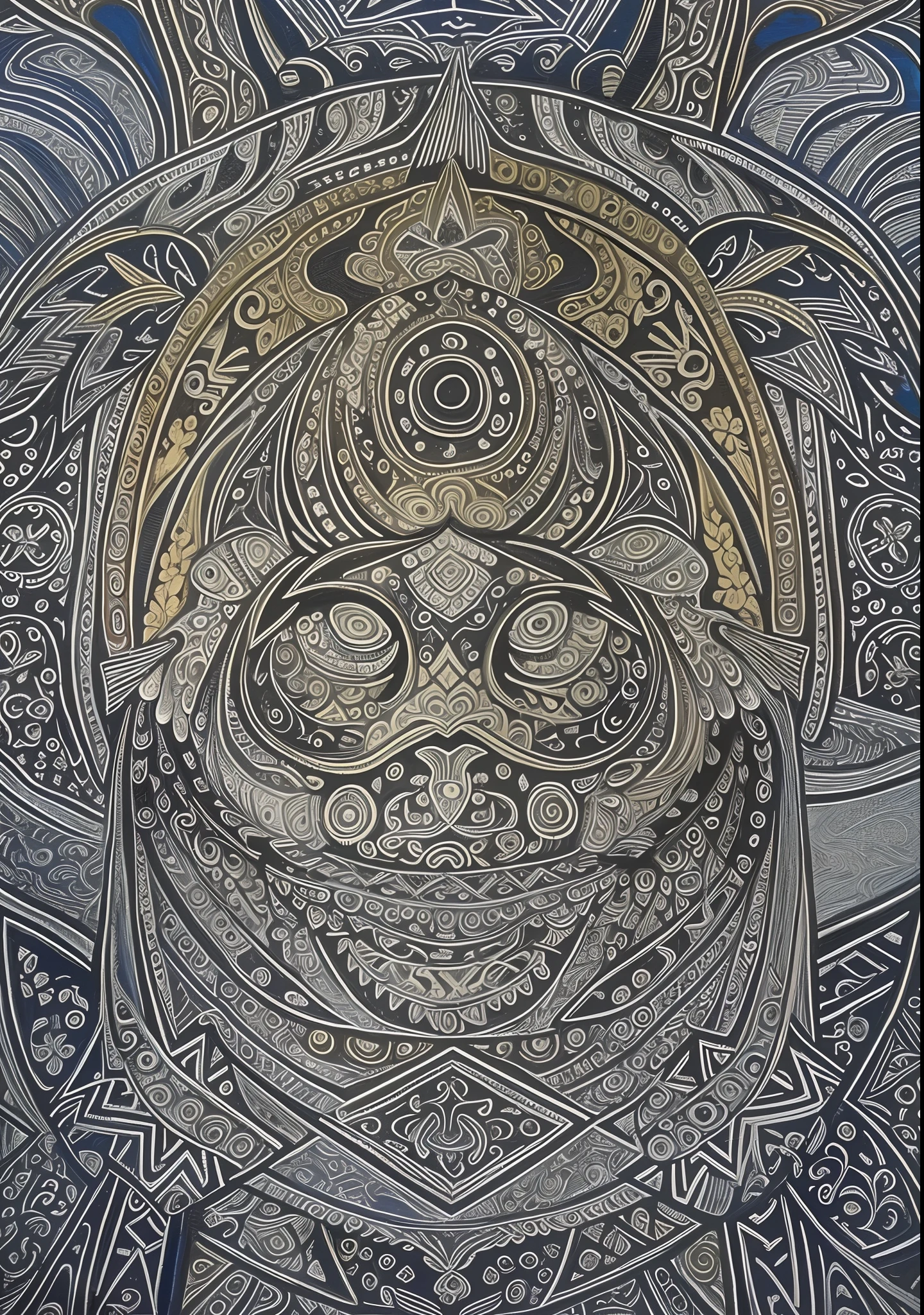 a closeup of a painting of a turtle with a pattern on it, Entidade DMT ; Arte , shamanic DMT horror art, papel de parede do telefone. intrincado, inspired by Adolf Wölfli, Arte digital escura, mas detalhada, shamanic poster lsdt, shamanic horror lsd arFace of an alien deity, symmetrical complex fine detail