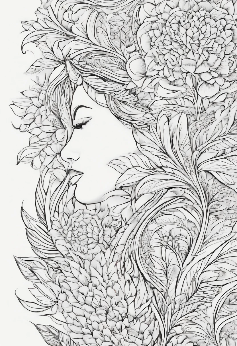 master part, plano de fundo do desenho de linha, fundo branco, monocromatic, desenho de linha, ((esquete)), para colorir