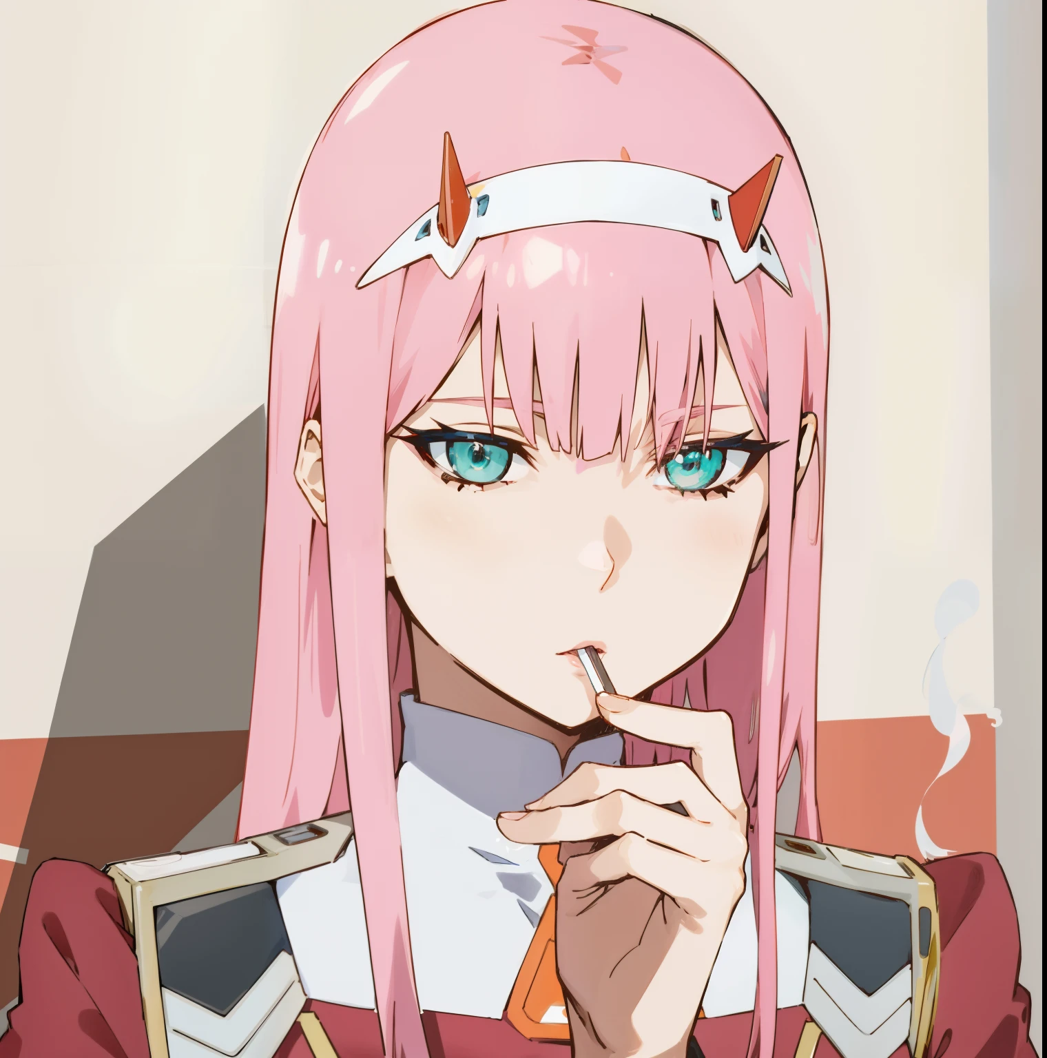 ****** anime com cabelo rosa e olhos azuis fumando um cigarro, Zero dois, Tensei Shitara Slime Datta Ken, como um personagem de anime, Megumu Okada, personagem de anime feminino, personagem de anime, no filme de anime, Pin no anime, com o dedo indicador, Anime de hoje ainda em destaque, em um anime, anime melhor garota, haruno sakura