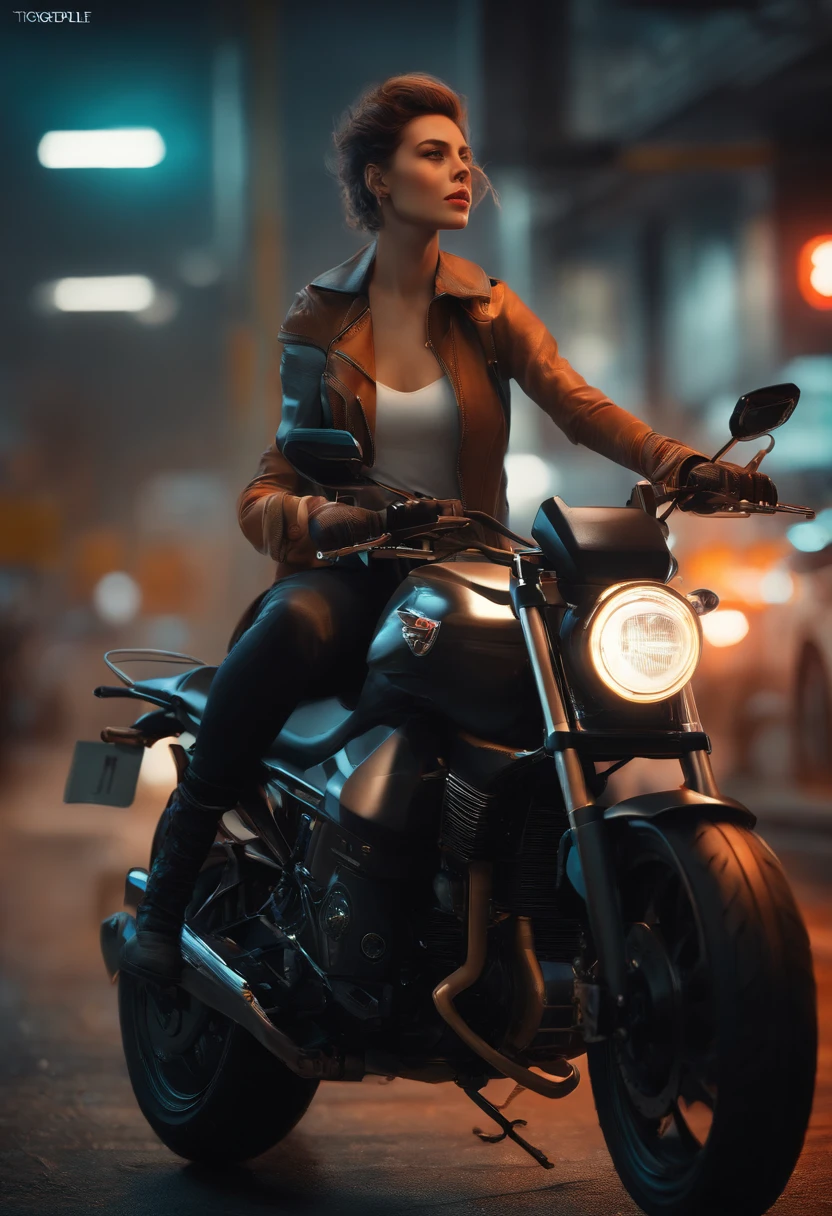 Mujer guerera en una motocicleta en una ciudad, [ tendencias en CGSociety ]!!, Artgerm extremadamente detallado, Artgerm Julie Bell Beeple, Ross Tran 8 K, CGsociety - W 1 0 2 4 - N 8 - I, Obra maestra de CGsociety, Impresionante CGsociety, deviantart artstation cgscosiety