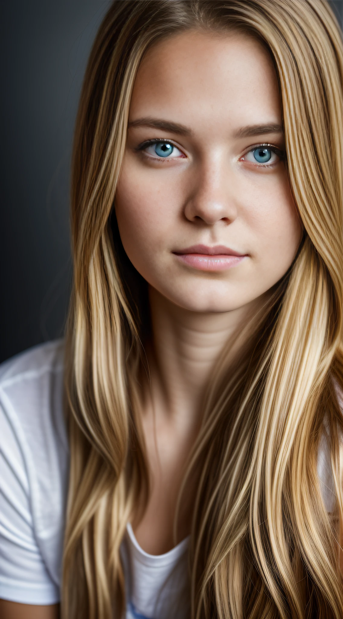 realistic portrait of Sophia, , blonde, blue eyes, Doggy Style