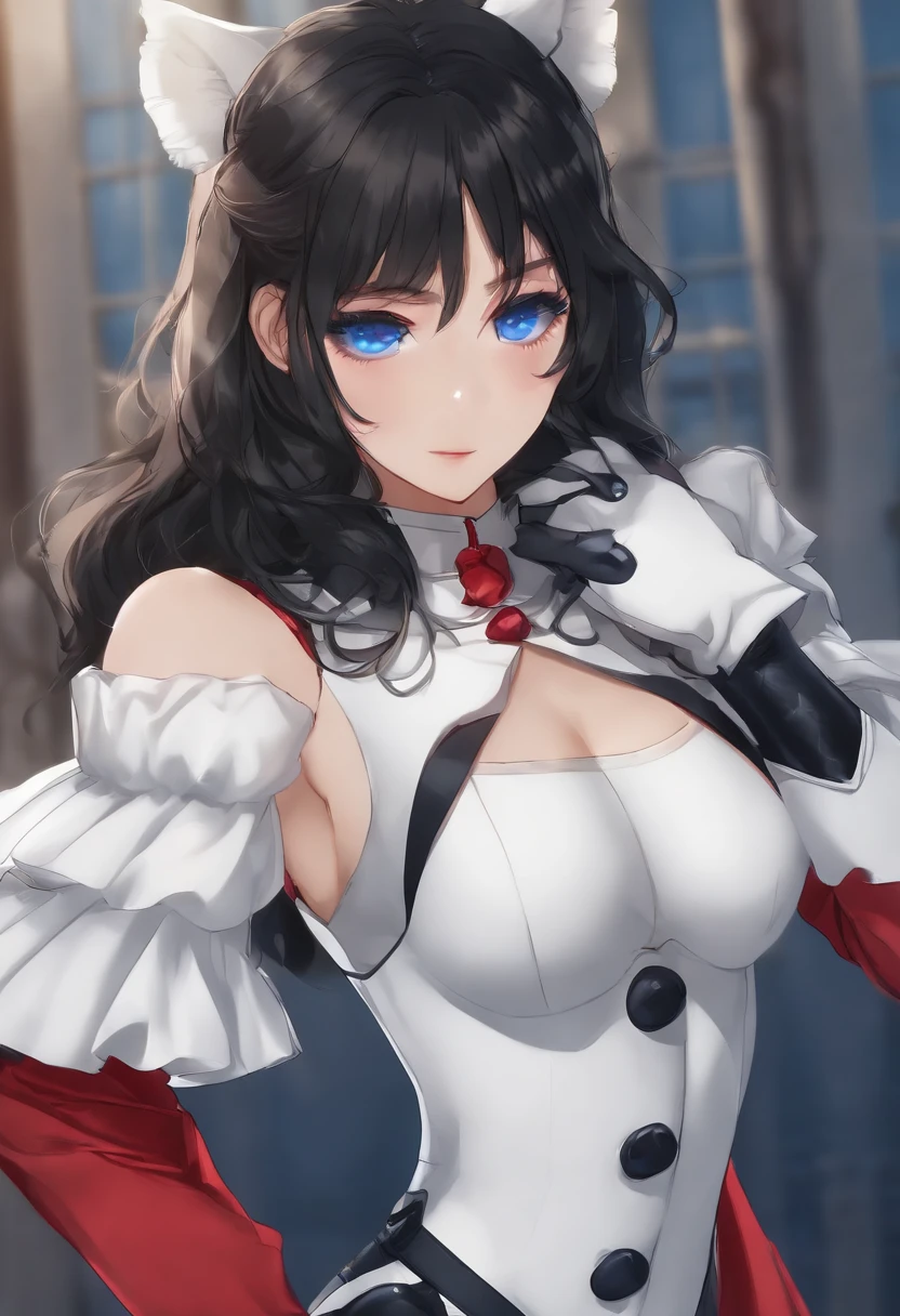 (Long silver hair))、((Navy blue knee-high boots))、((Long navy blue gloves))、(((Navy blue and white leotard)))、(((Blue eyes)))、(((red blush)))、(((Wavy mouth)))、(((Teary face)))、(((Wink)))、((cyberpunked))、((((domino mask))))、((prison))、(((Only one woman)))、((Chains on the collar))、((Handcuffs with chains))、red blush、(((Crying face))) 、Round butt、(((Fist stuck in the belly)))、(((crotch grab)))