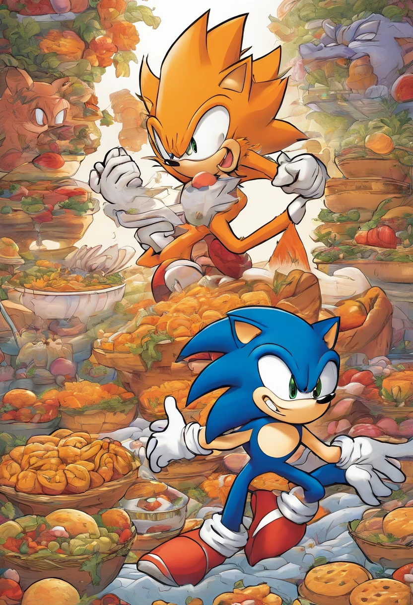 Sonic eating Goku