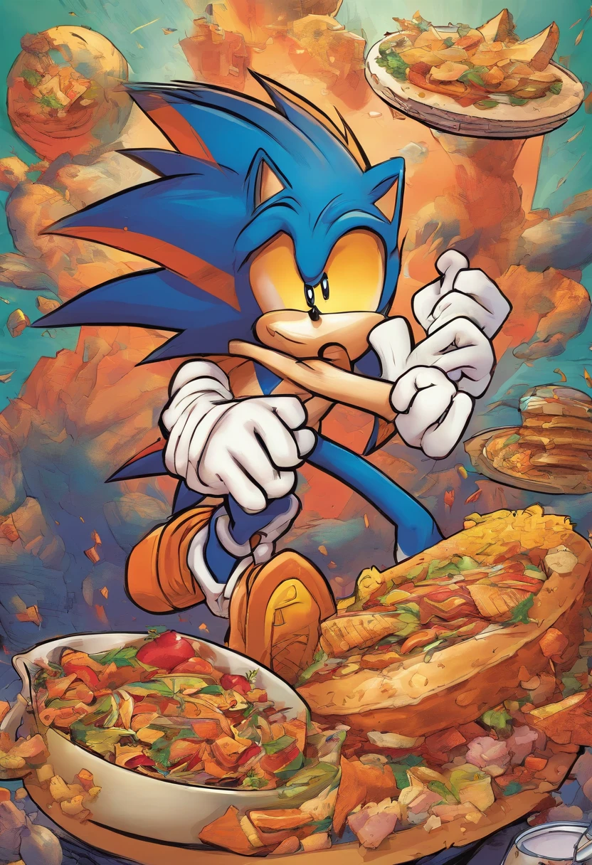 Sonic eating Goku