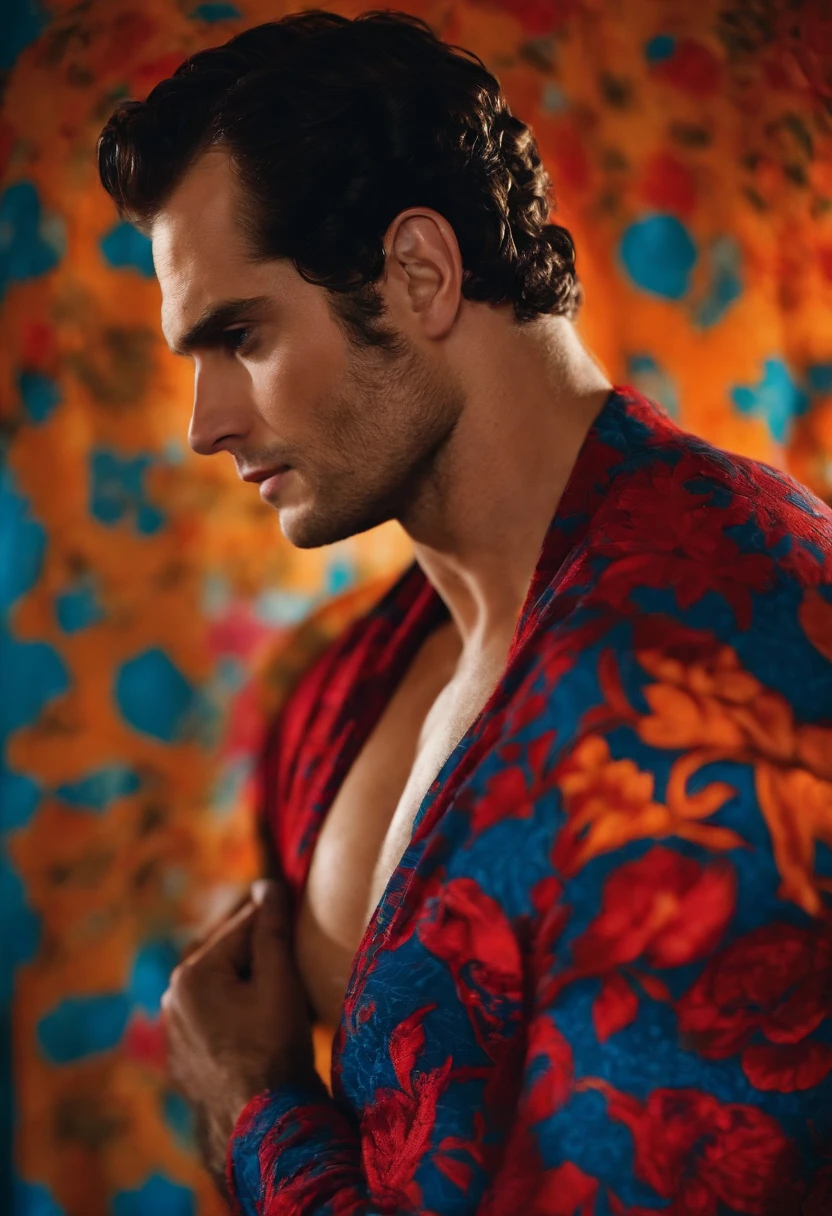 Henry cavill pelado, deitado na cama sem roupas descansando, cansado. Peludo. Sex, suado. penis