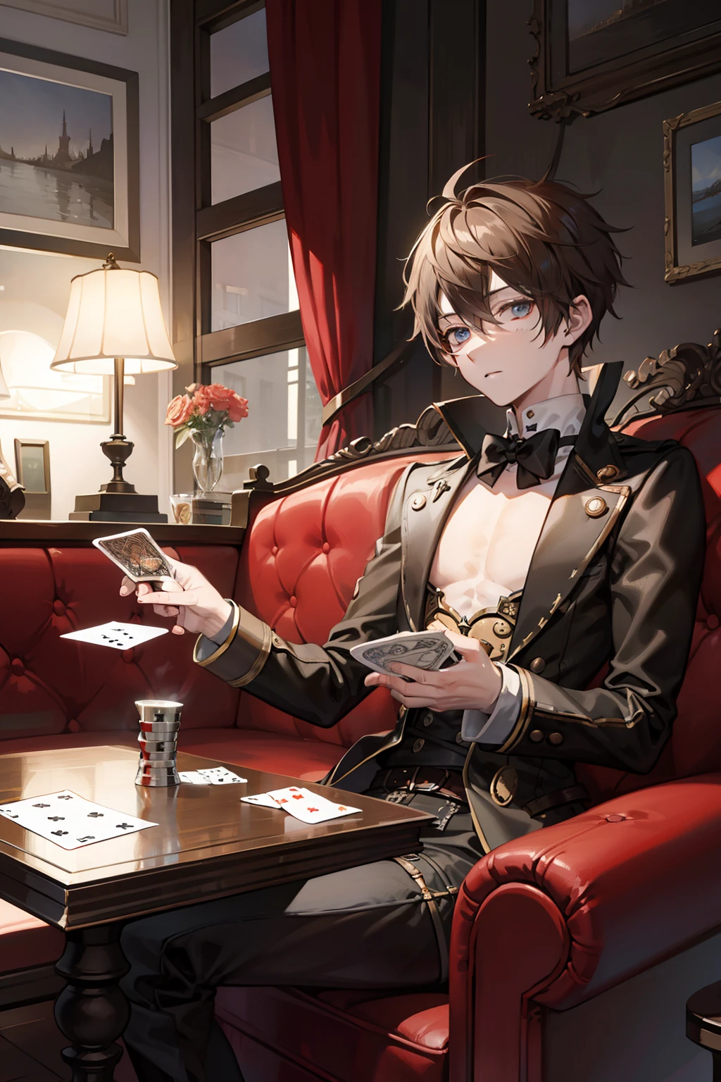 Playing cards with friends plush furnishings male people twinks {{ember}} steampunc
