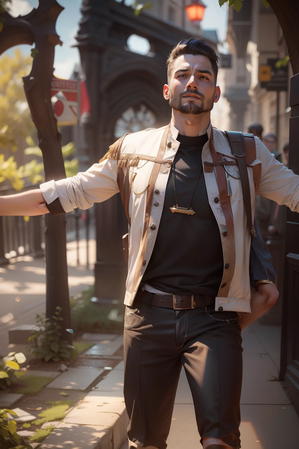 Realistic face and dress up of advocate