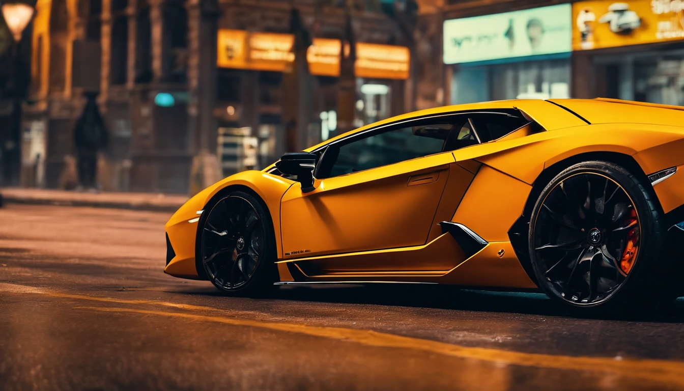 a close up of a lamborghini car parked on a city street, wallpaper mobile, cinematic poster, phone wallpaper, like matrix, motivational poster,black color lamborghini car, money raining from the sky,cinematic 4 k wallpaper, cinematic 4k wallpaper, matrix lut, poster!!!, gta v poster style, automotive photography, cinematic matte illustration, matte digital illustration, amazing wallpaper, matte painting movie poster, gta loading screen art, mobile wallpaper