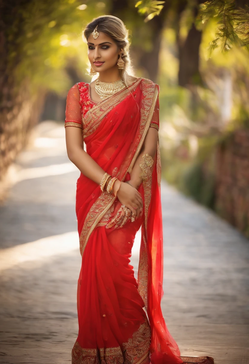 Saree, blonde 20yo female