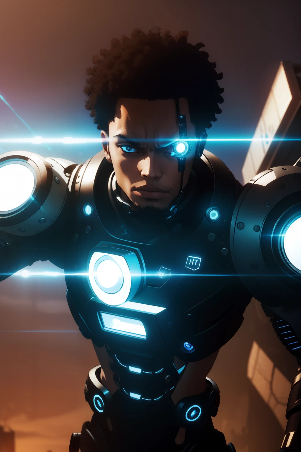 teen black cyborg