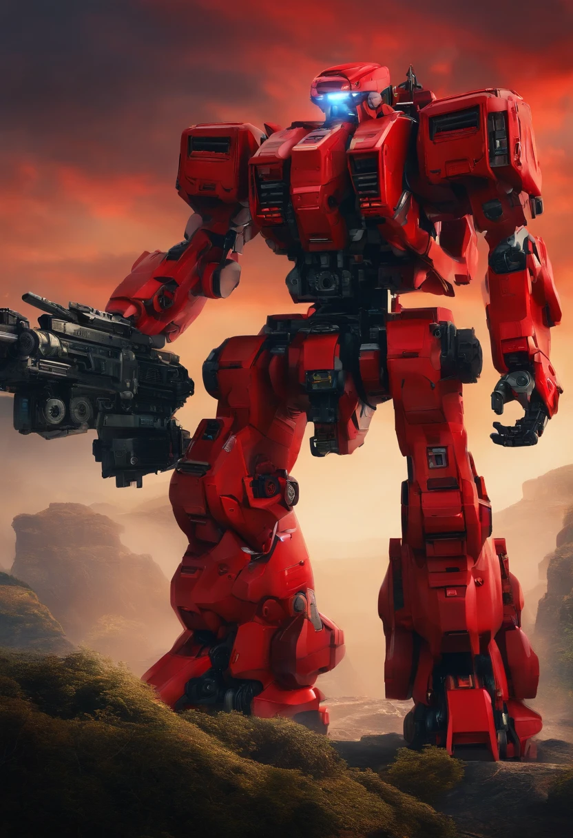 Mecha vermelho de 15 metros com 12 de toneladas