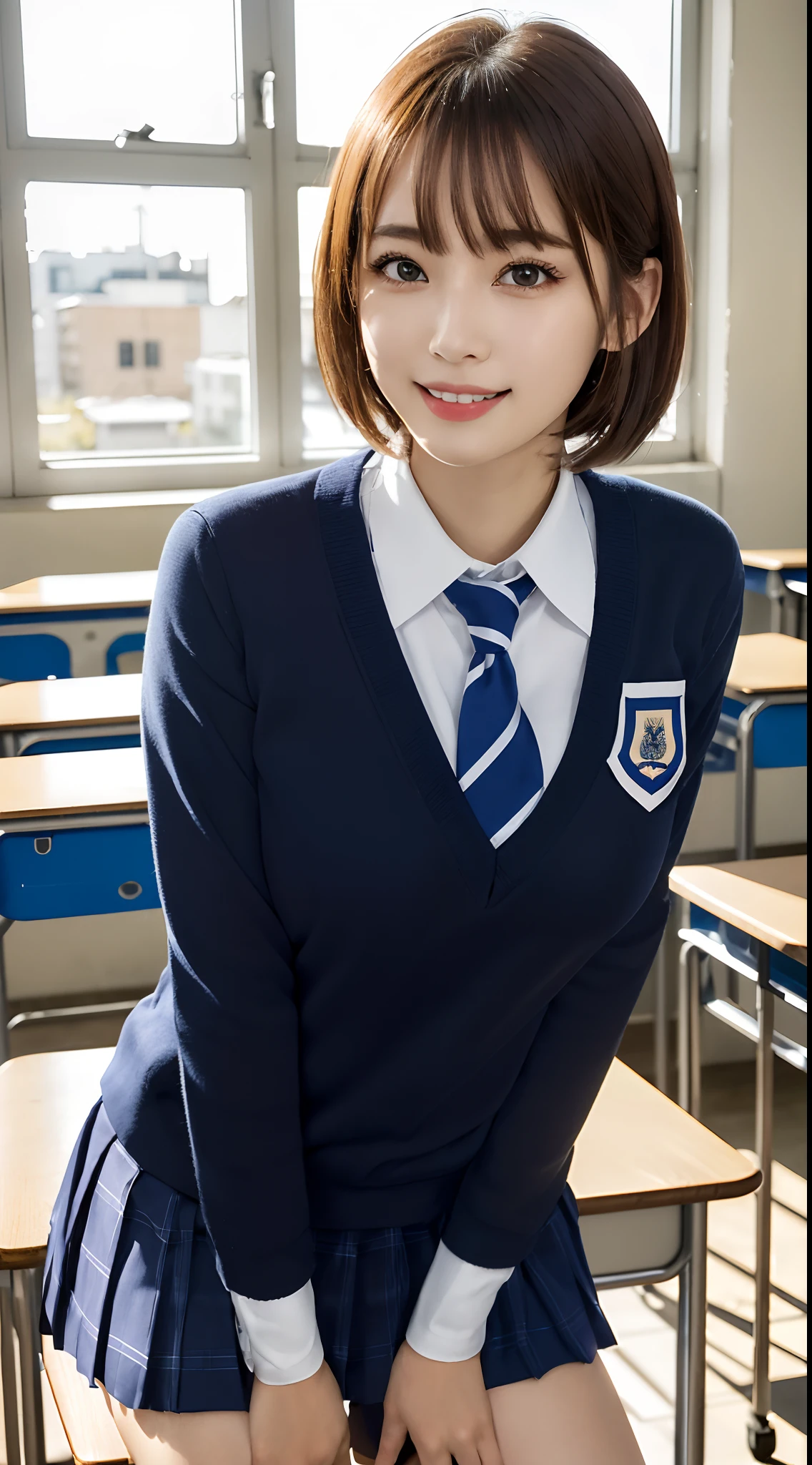 masutepiece, Best Quality, japanaese girl,1girl in, 8K, Raw photo, top-notch quality, masutepiece, nffsw:1.2, exceptionally detailed RAW color photo, professional-grade photograph, (Realistic, Photorealistic:1.37), (highly detailedskin:1.2), Ultra-high resolution, (lenz 50mm), (F/1.2),Exquisitely Detailed Eyes,Staring at the viewer,
break
With 1 girl (There are many elderly people:1.4), Beautiful face, kawaii,(Smile:1.05),(20yr old, Large breasts, wide-hips,Straight hair, (Short hair), Black eyes, white fine skin,small mouth, high cheekbones (Definition), Sexy Pose,(Leaning forward:1.3),(The to the FW:1.1),White panties、Korean Idol、Nogizaka Idol、hposing Gravure Idol、Adults、女優、(masutepiece, top-quality:1.3), (Ultra detailed 8K cg:1.2), (hyper realisitic:1.35), (Photorealistic:1.45), (Realistic:1.4), Cowboy Shot,
1 beautiful Japanese girl, 22 years old, super model, Japanese Idol, __expression__, Large breasts, (sitting on the desk:1.1), (School uniform:1.4), (Spread legs:1.2),
(School classroom background:1.1),