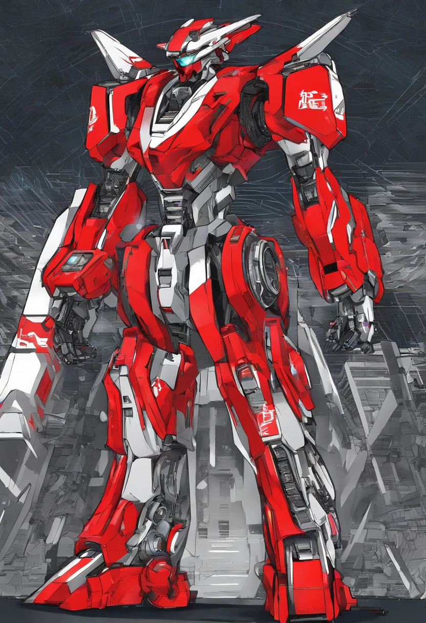 Mecha vermelho de 15 metros com 12 de toneladas