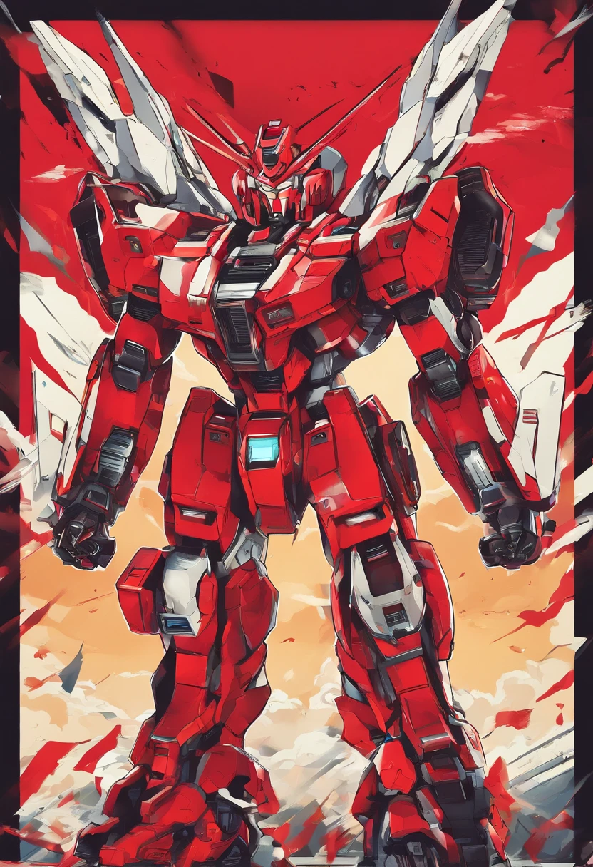 Mecha vermelho de 15 metros com 12 de toneladas