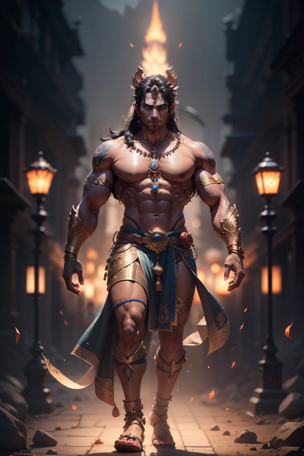 (Realistic),masterpiece,best quality,cinematic lighting,natural shadow,highest detail,professional photography,detailed background,depth of field,insane details,intricate,aesthetic,detailed face,subsurface scattering,realistic hair,realistic eyes,Fish-Eye Lens,
r1ge,1man,tough guy,full body,hanfuman,Crew cut,Standing,glowing,aura,energy,beam,flying debris,
<lora:weight_slider_v2:0.5>,<lora:muscle_slider_v1:1.5>,
<lora:r1ge - AnimeRage:0.5>,
<lora:add_detail:1>,<lora:æ³å
:0.3>,
<lora:000_AiMeishi_hanfuMan:1>,
