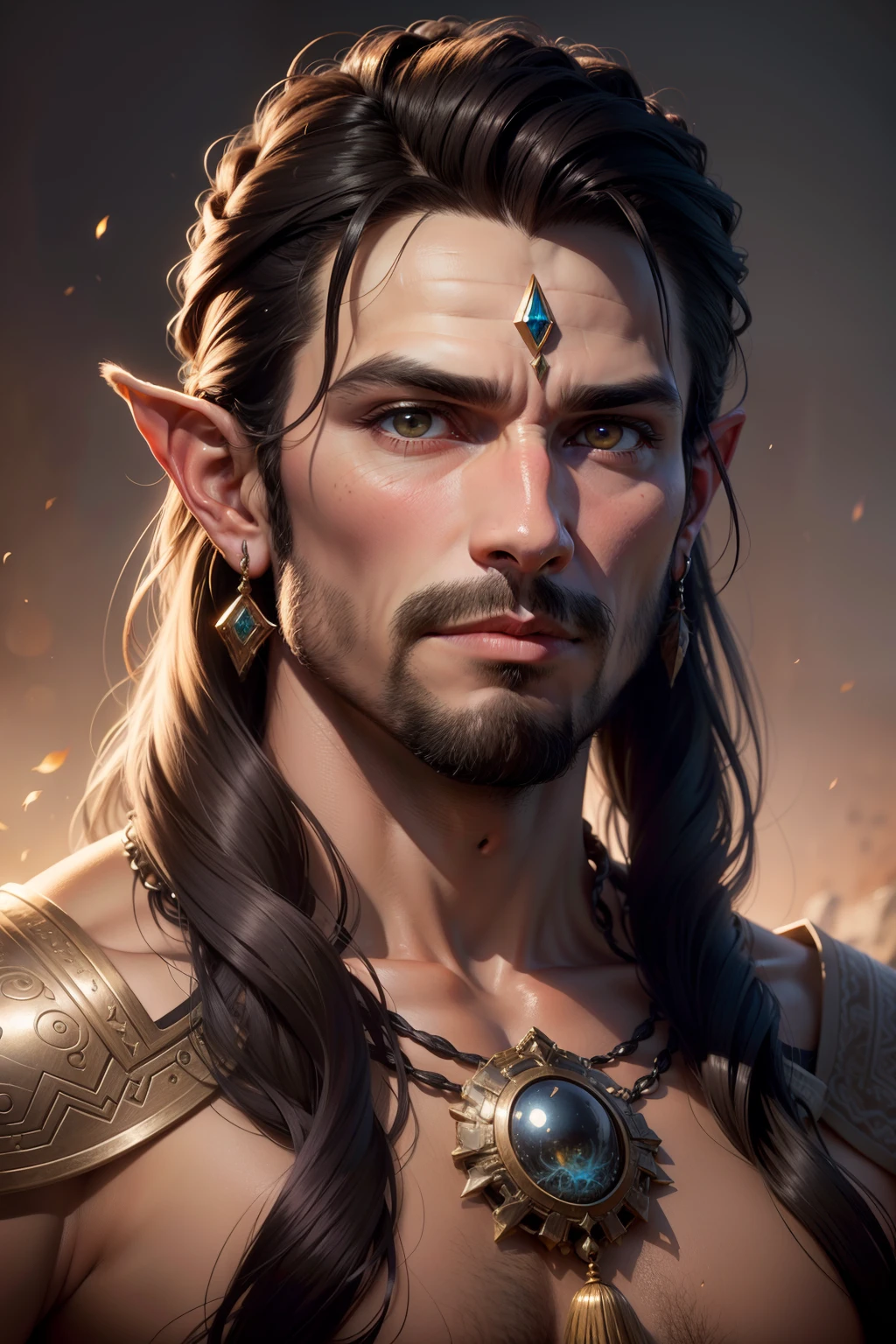 um close up de um homem com cabelos azuis e barba, personagem de corpo inteiro, Multiple visualizations and poses. various points of view. fantasia hiperdetalhado, retrato masculino da fantasia, retrato masculino do deus svarog, portrait of an elven warrior, retrato de fantasia fosco detalhado, retrato de arte conceito de fantasia, retrato do personagem da fantasia, cinematic bust portrait, Retrato druida, 3 d ape shaman profile portrait, Djinn human hybrid, portrait of a digital shaman