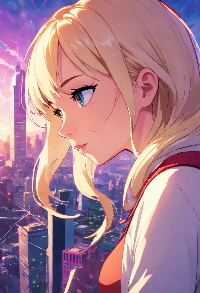 spider gwen stacy staring down Mary Jane Parker