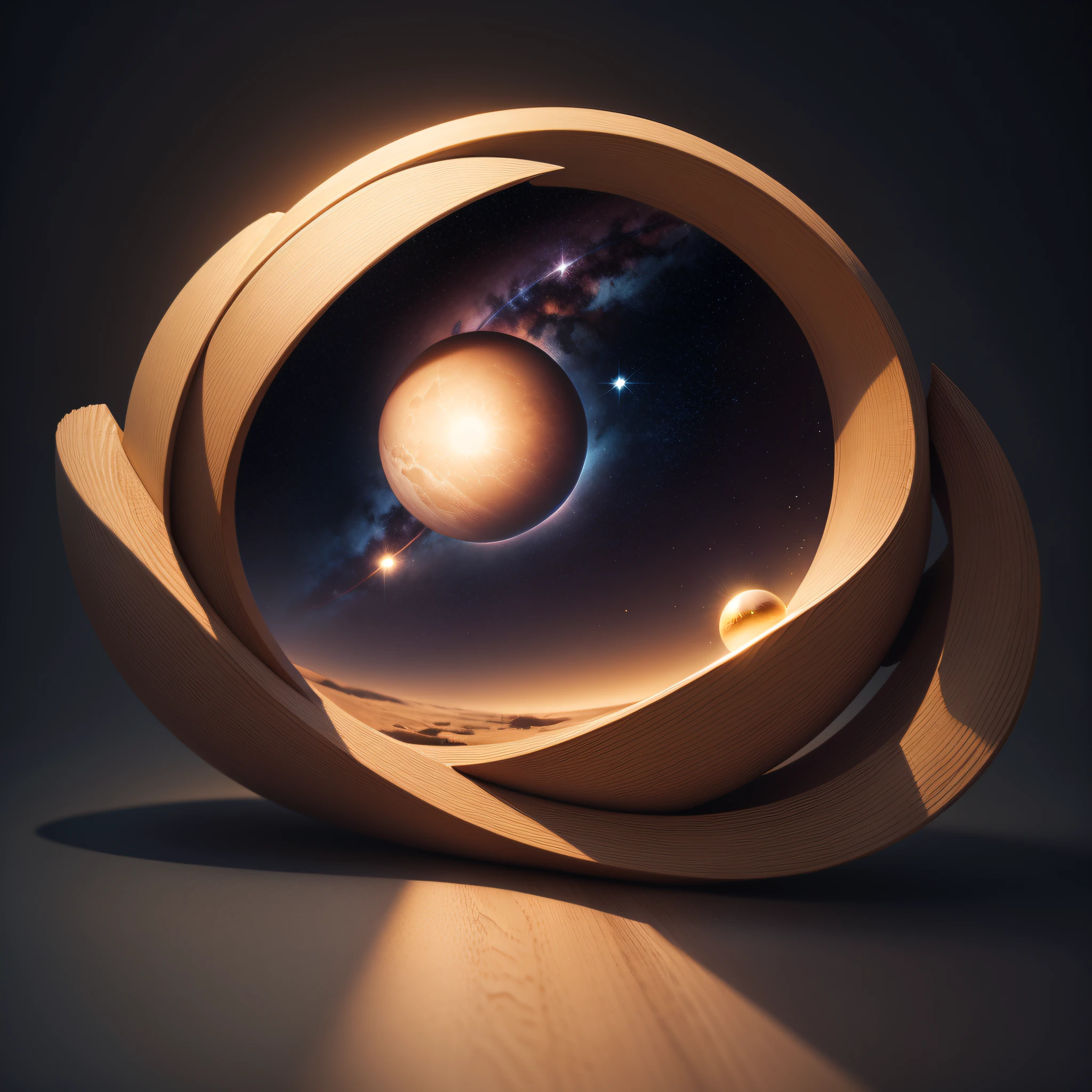 a very modern minimalistic logo unique of astronomy with style paul rand, eye catching, use delicated colors dark, isolated background
