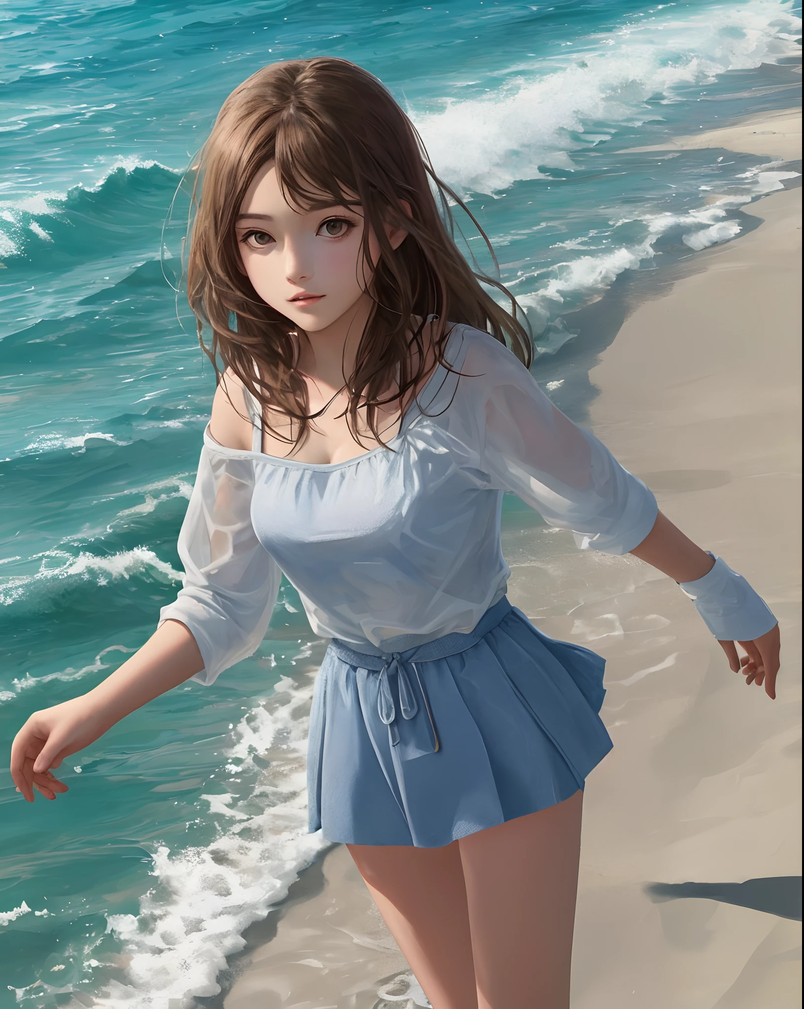 s girl,No clothing,polution,beachside