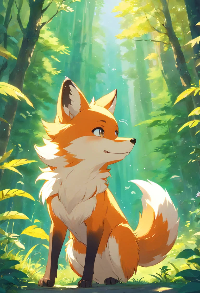 In the realms of a vibrant and whimsical anime world, behold the enchanting sight of a fox, reminiscent of the adorable characters that grace animated landscapes. With wide, expressive eyes, gleaming with a mischievous glint, the fox gazes directly at the viewer, capturing their heart in an instant.
This anime fox possesses a delightful blend of anthropomorphic features and soft, furry aesthetics. The outline of its face mirrors that of a human, adding a touch of endearing charm. Its cheeks are adorned with a rosy hue, lending a gentle warmth to its overall appearance.
The anime-style rendering of this fox portrays an exquisite attention to detail. Each fine, delicate line brings forth a sense of liveliness and character, inviting the viewer to delve into this captivating world. The vibrant colors used to depict its lush fur range from a vibrant orange hue that fades into creamy white at the tip of its fluffy tail.
The joy in this fox's expression is infectious, as a subtle smile dances upon its lips. It beckons a sense of playfulness and curiosity, enticing the viewer to explore the depths of its whimsical world.
This splendid artwork gracefully blends the charm and innocence of anime-style illustrations with the captivating nature of foxes. It captures the essence of adorability in an exhilarating burst of color and animated spirit, transporting the viewer into a realm where fantasy and reality converge in a harmonious dance