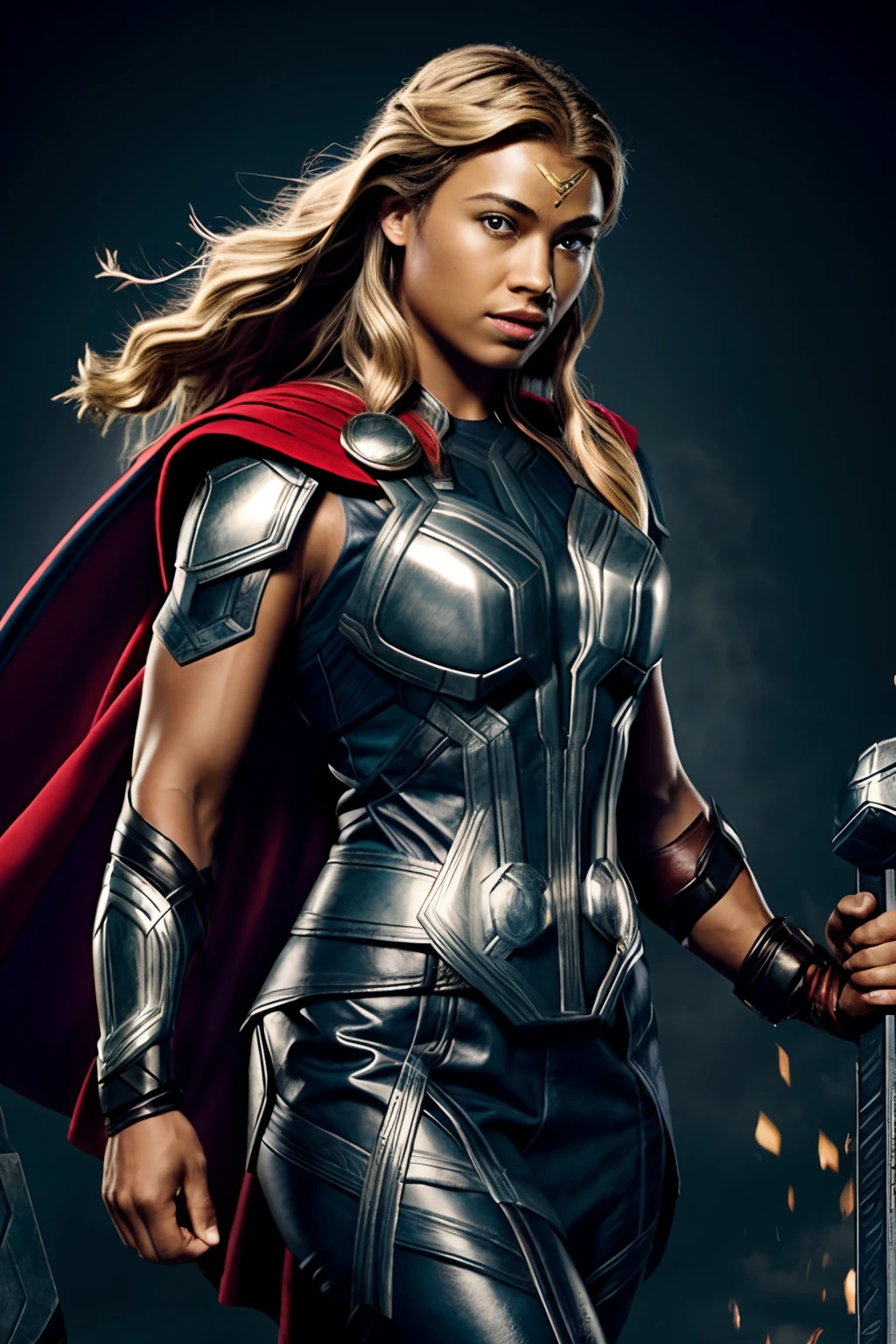 Segurando o martelo de Thor
