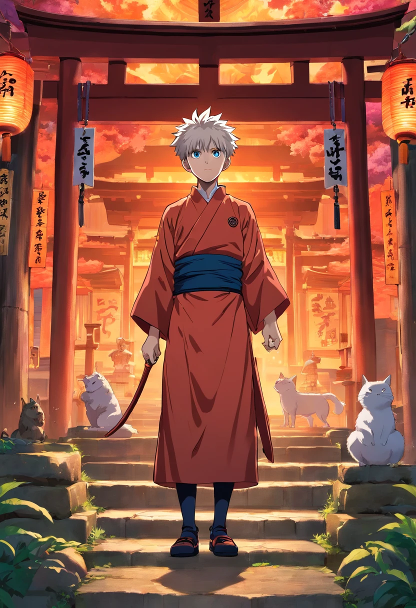 Sukuna of Jujutsu kaisen in front of the malevolent shrine(Domain expansion)