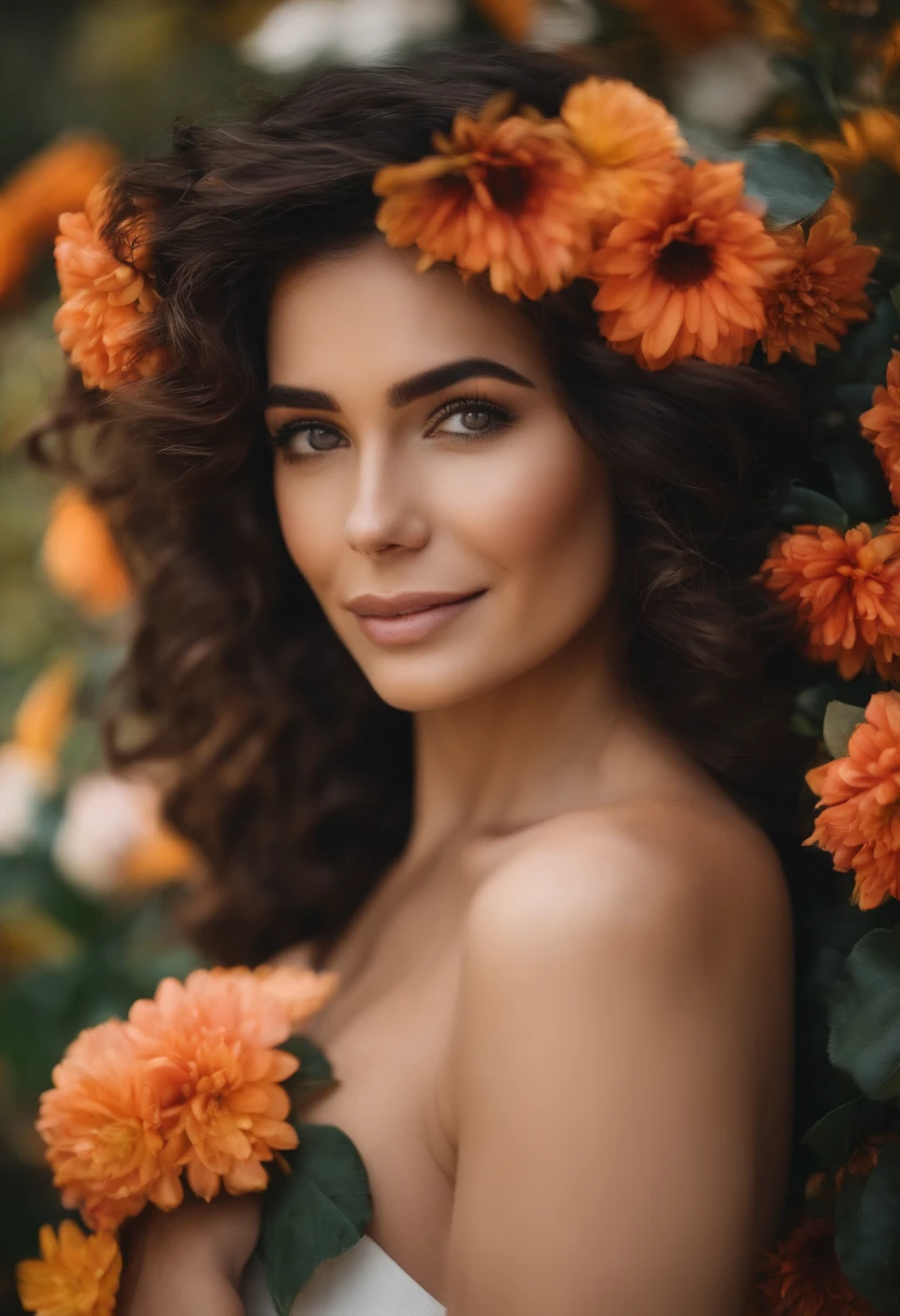 A woman, sensual, she is an adult, red hair styled with gel, (((a woman with red hair 1.7)))(((very beautiful))), perfect faces, she is surrounded by yellow flowers in her room, dark and cool palette, moss green dress that fits her body, yellowish eyes, 8K, modest clothing, extremely detailed, lips shining with colorless gloss, (high quality, realistic, photorealistic: 1.37), ideal proportions and dark skin (brown black skin) (DARK SKIN )) (BLACK SKIN) defined, meticulously crafted features, unapproachable beauty, perfection, artistic art, vivid realism, hyper-detailed sculpting, realistic shapes, truly inspiring, impeccable craftsmanship, pure brilliance, ethereal beauty, delicate contours, striking poses, sublime beauty, subtle nuances, dynamic compositions, vibrant colors, perfect lighting, moving expressions, heavenly aura, majestic presence, dreamlike atmosphere, unmatched high level of detail, high-octane rendering in artstation, photography 8k art, photorealistic concept art, volumetric cinematic soft natural light, chiaroscuro, award winning photography, fine art, oil on canvas, beautiful, detailed, intricate, insane