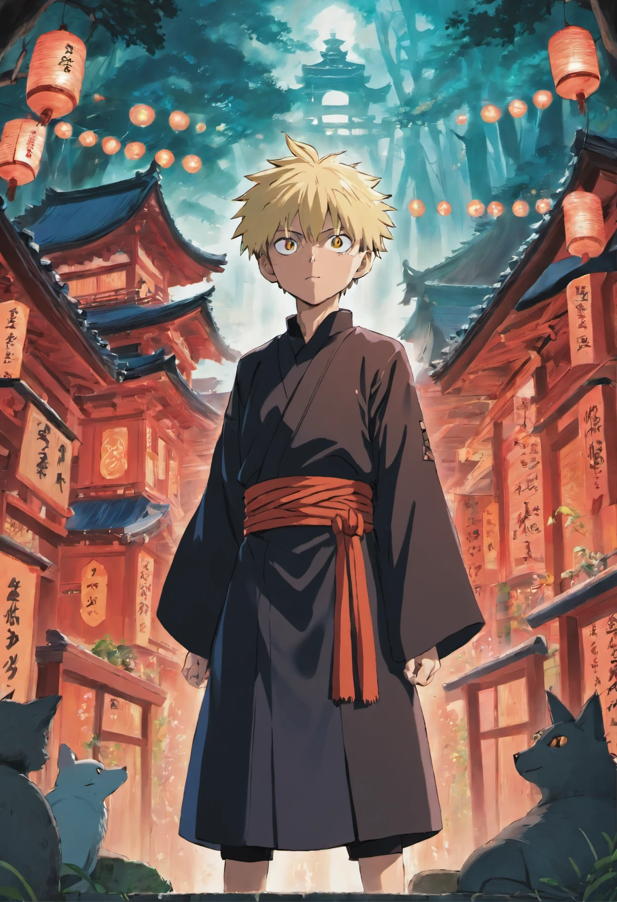 Sukuna of Jujutsu kaisen in front of the malevolent shrine(Domain expansion)