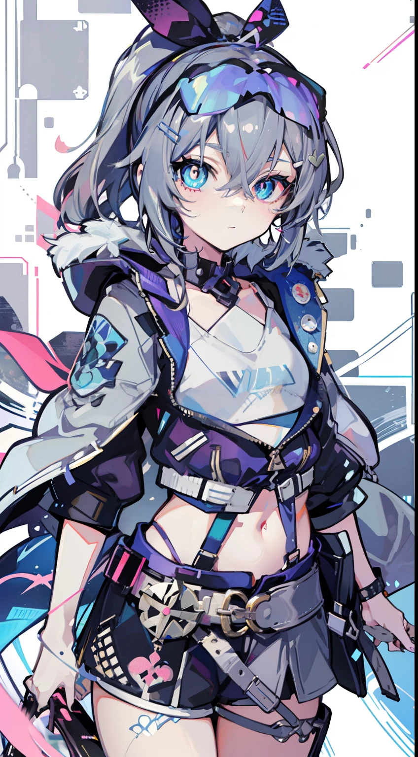 (masterpiece, top quality, best quality, official art, beautiful and aesthetic:1.2), (1girl:1.3), extreme detailed,colorful,highest detailed, glitch art, (digital distortion), pixelated fragments, data corruption,colorful noise, visual chaos,contemporary aesthetics