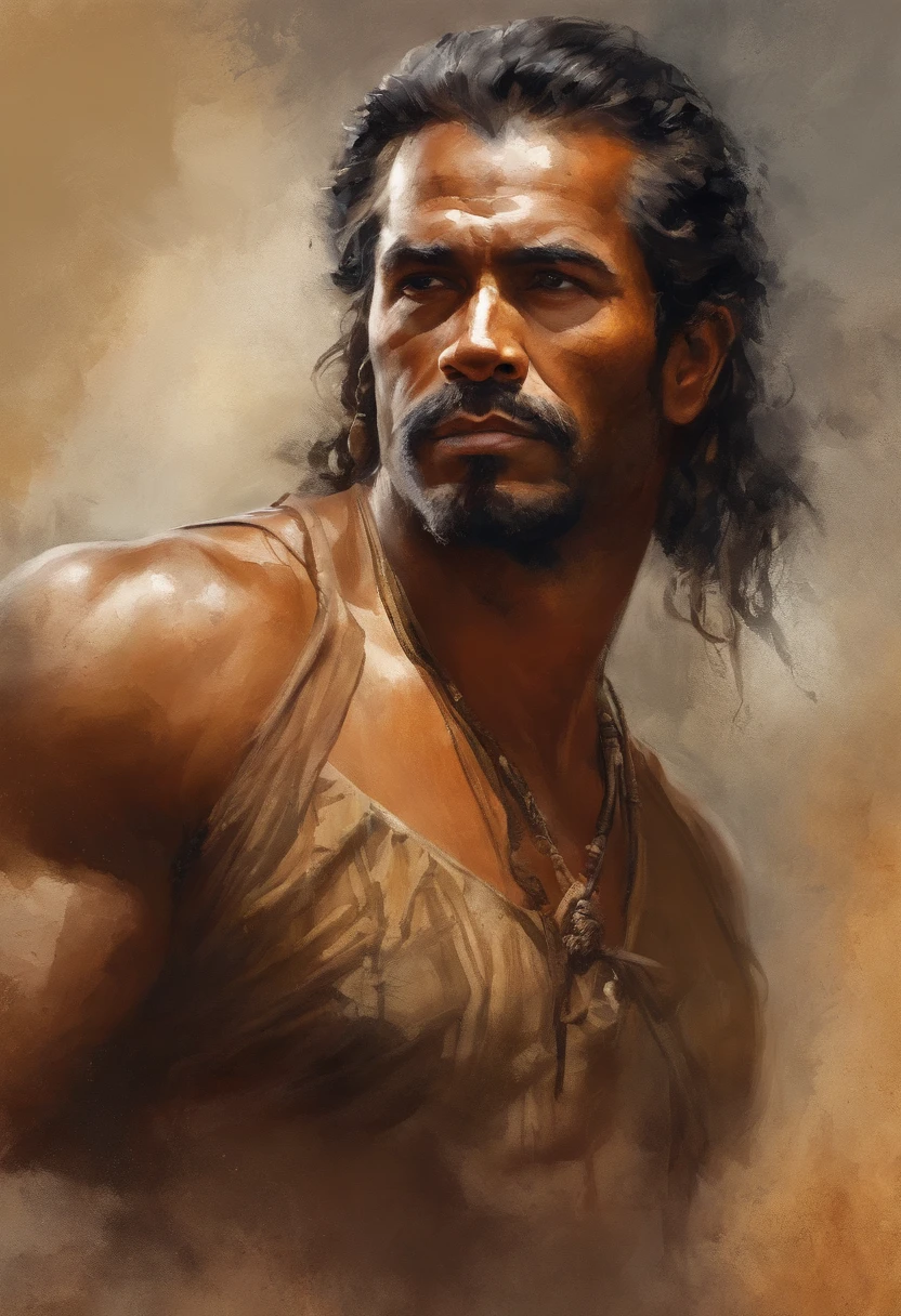 (master part, best quality, ultra-detalhado, Melhor sombra), (Antecedentes detalhados, cowboy shot, heaven, Raio, Mayan civilization, Mayan pyramid, Floresta, selva, Olhando para o Viewer, Serious, irritado), (Rosto detalhado, masculine features, maxilar forte), (best ilumination), ((Cinematic light)), colorido, hiper detalhe, dramatic light, detalhes intrincados, (homem chamado Caelumon, maia, homem de pele escura, cabelos brancos, olhos amarelos, cabelos brancos, pigtail, Roupas Maias, DEUS )