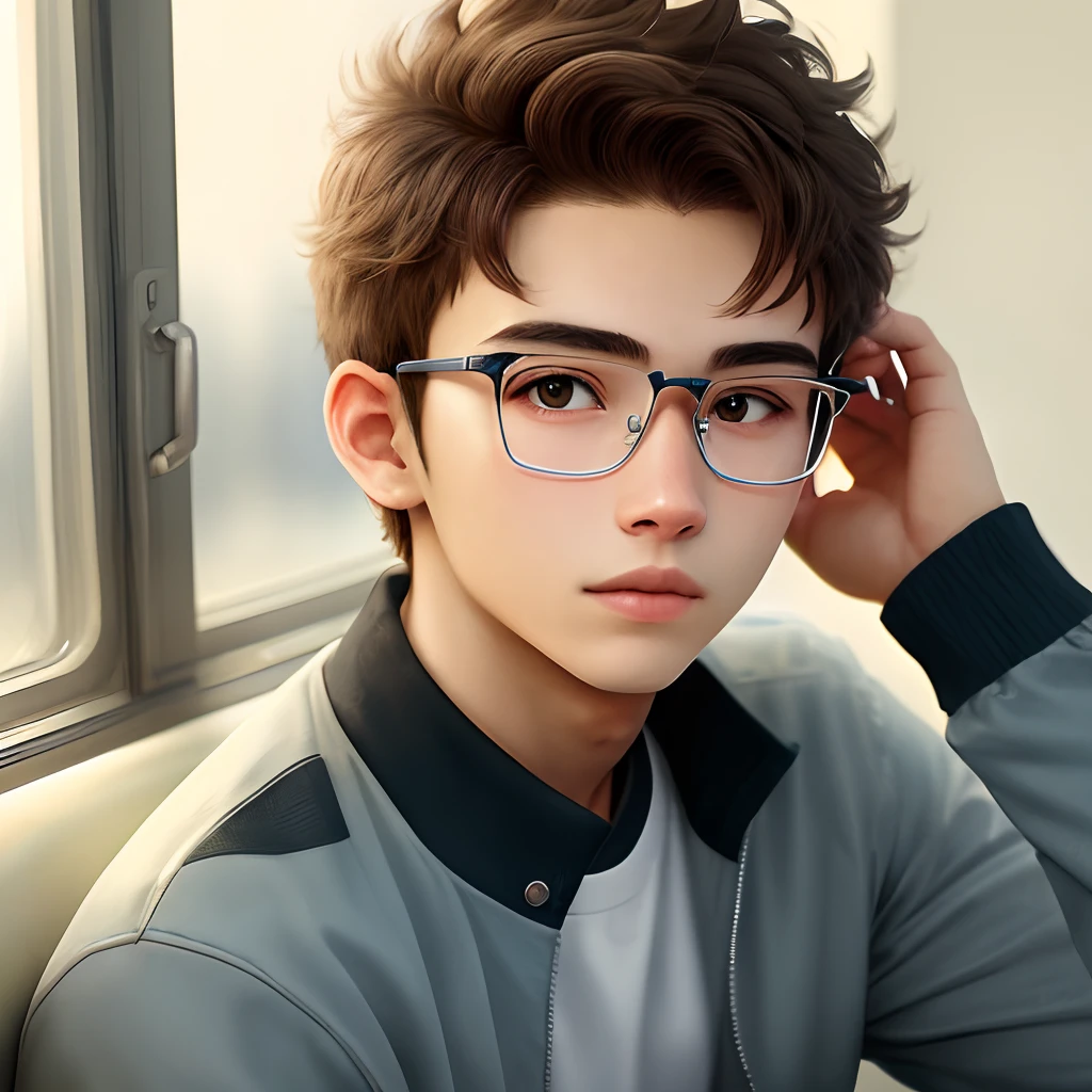 18yr old,wears glasses,femele,youthfulness,The upper part of the body