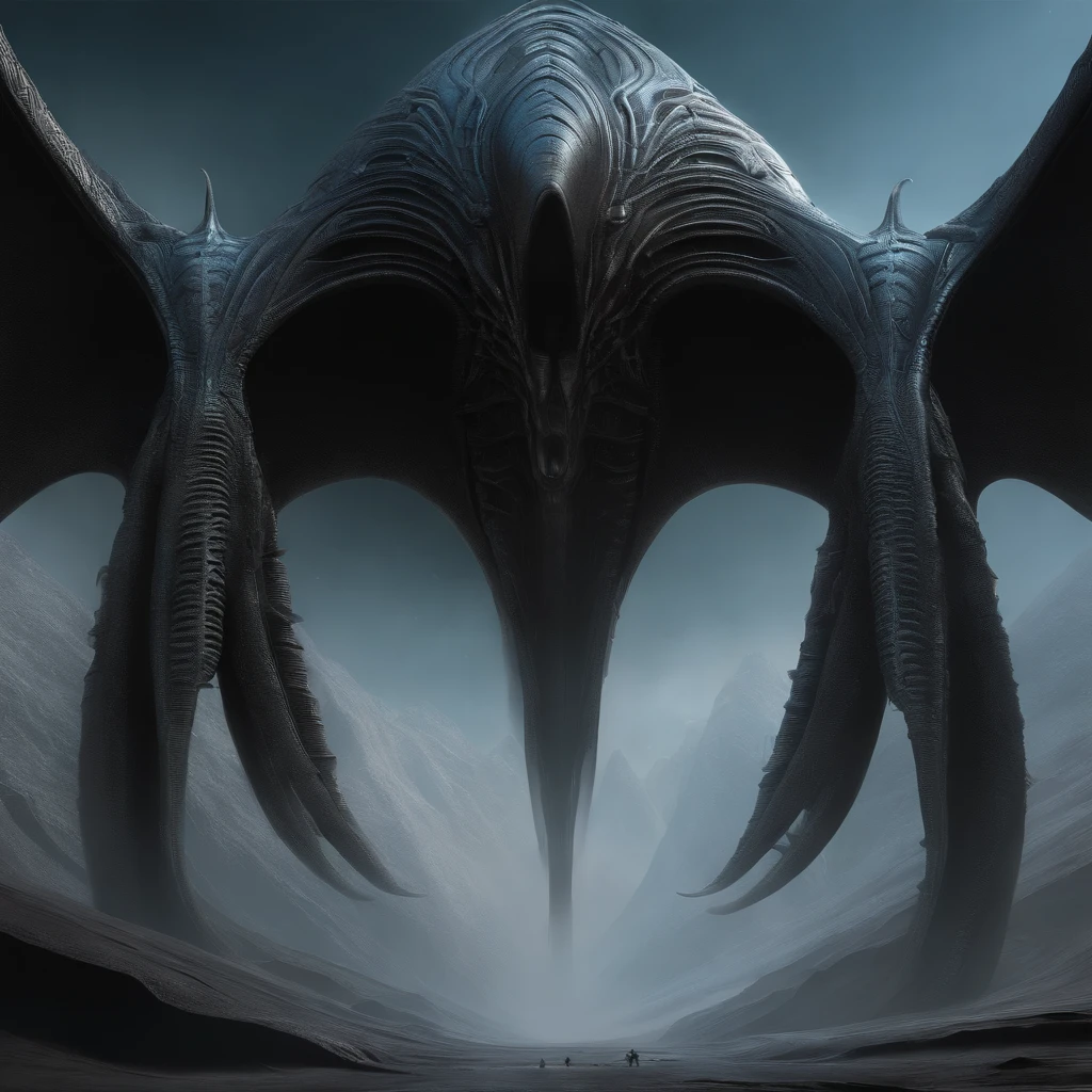 arte de Wayne Barlowe, arte de hr giger, detalhada, sharped image, renderizado, 8k, rim light, close-up, a coisa, horror corporal, cartaz, hdr, intricado, Geometric symbol , mistico ,alien, cartoon